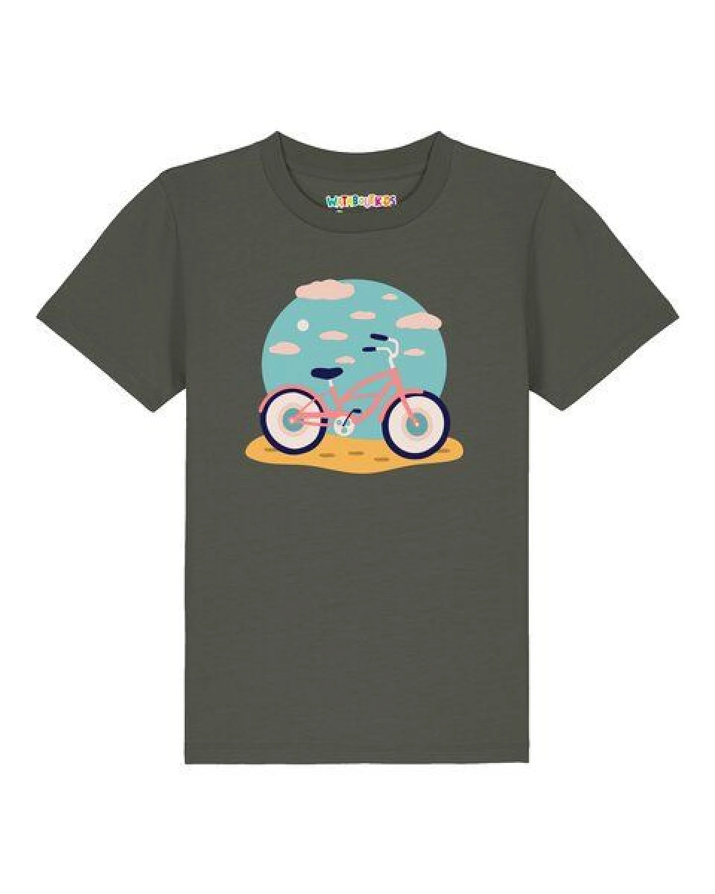 watabout.kids T-Shirt Kinder Fahrrad am Strand – Ansicht 2