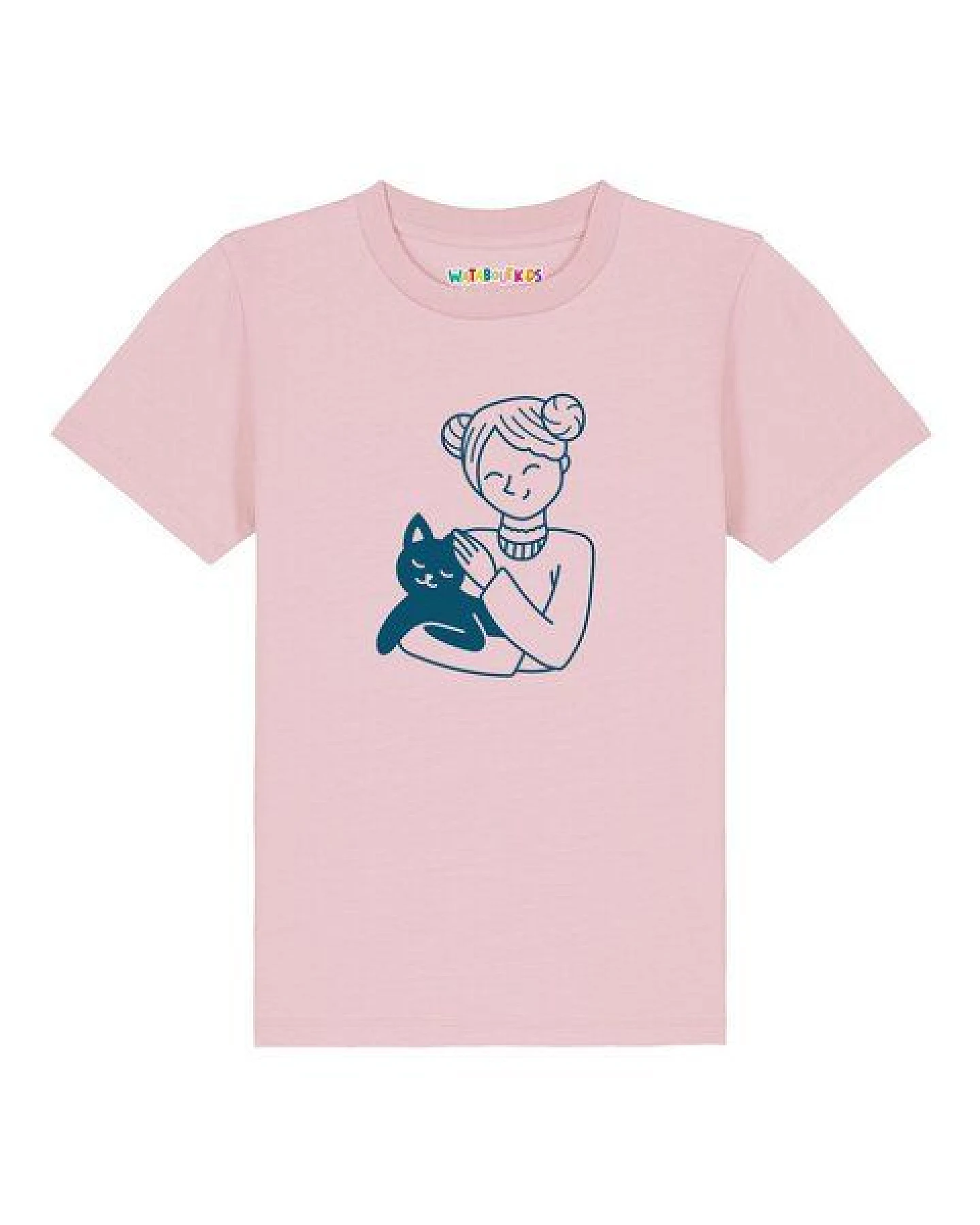 watabout.kids T-Shirt Kinder Mädchen und Katze – Ansicht 2