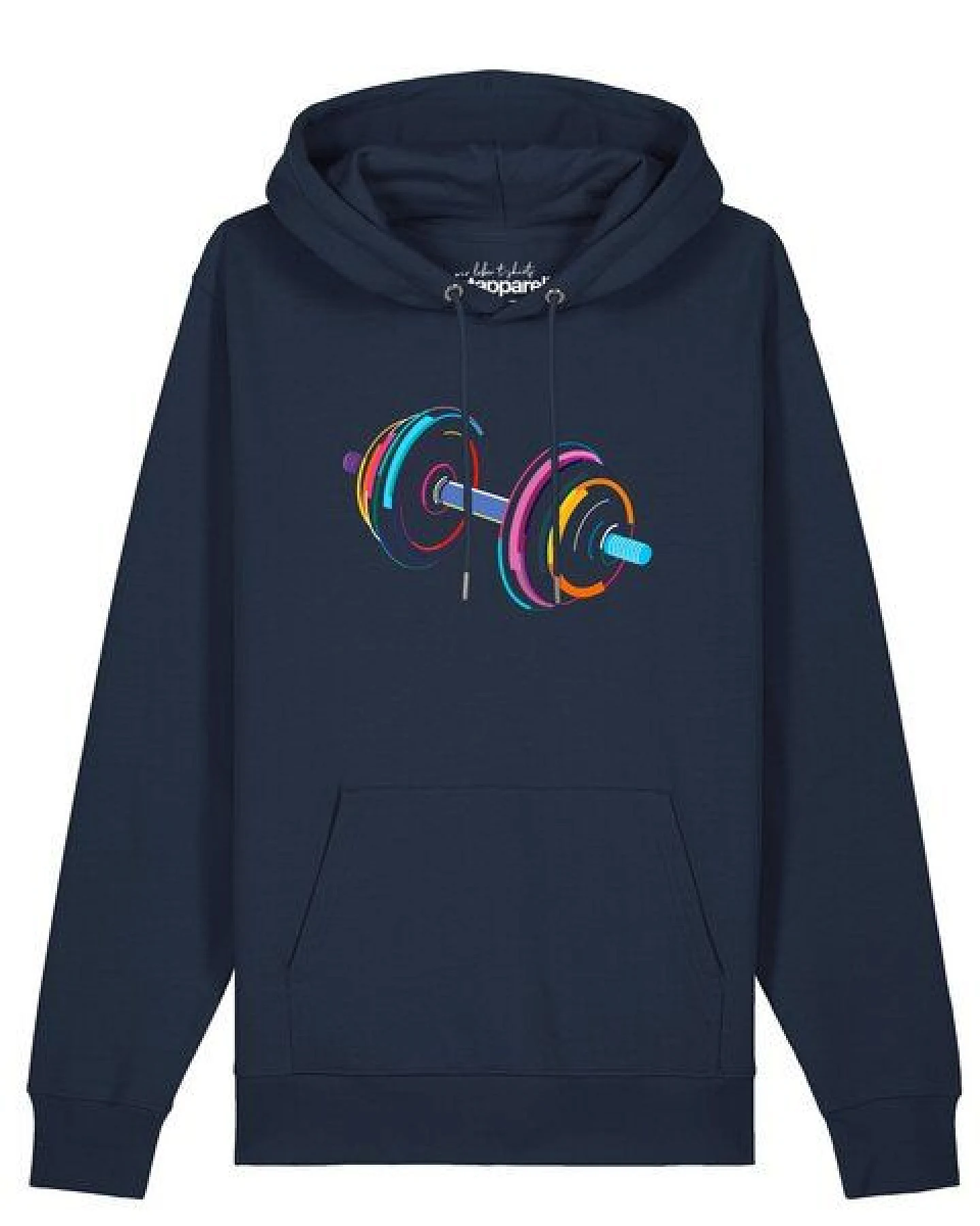 watapparel Hoodie Unisex 80s Hantel – Ansicht 2