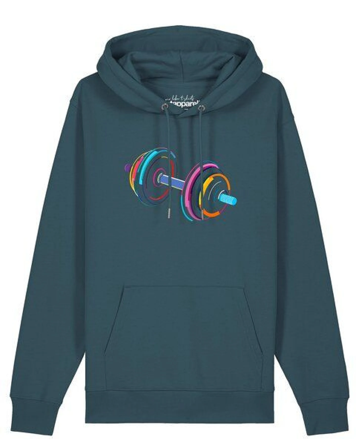 watapparel Hoodie Unisex 80s Hantel – Ansicht 2