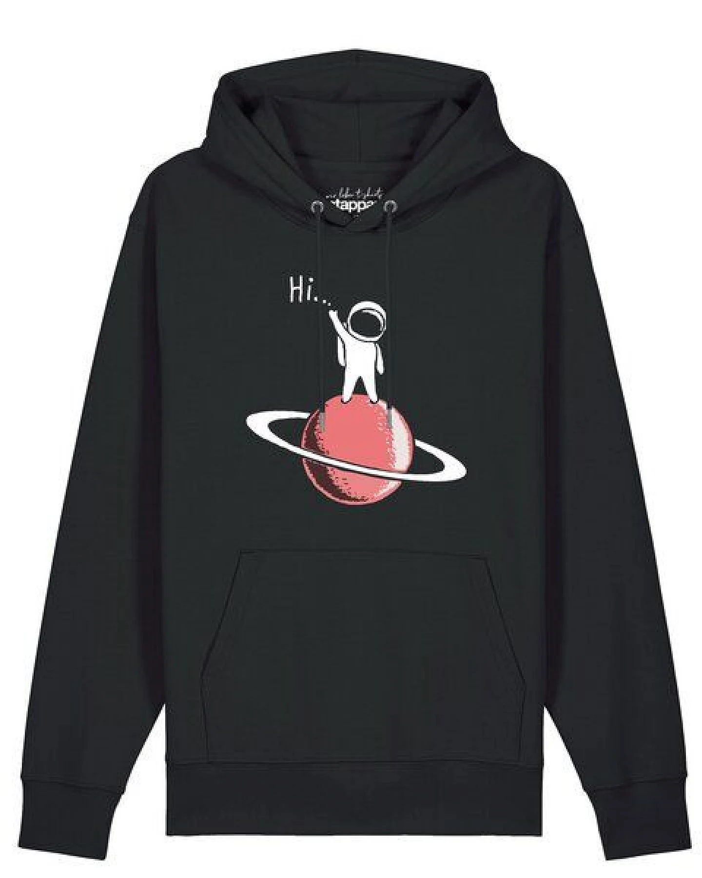watapparel Hoodie Unisex Astronaut says Hi – Ansicht 2