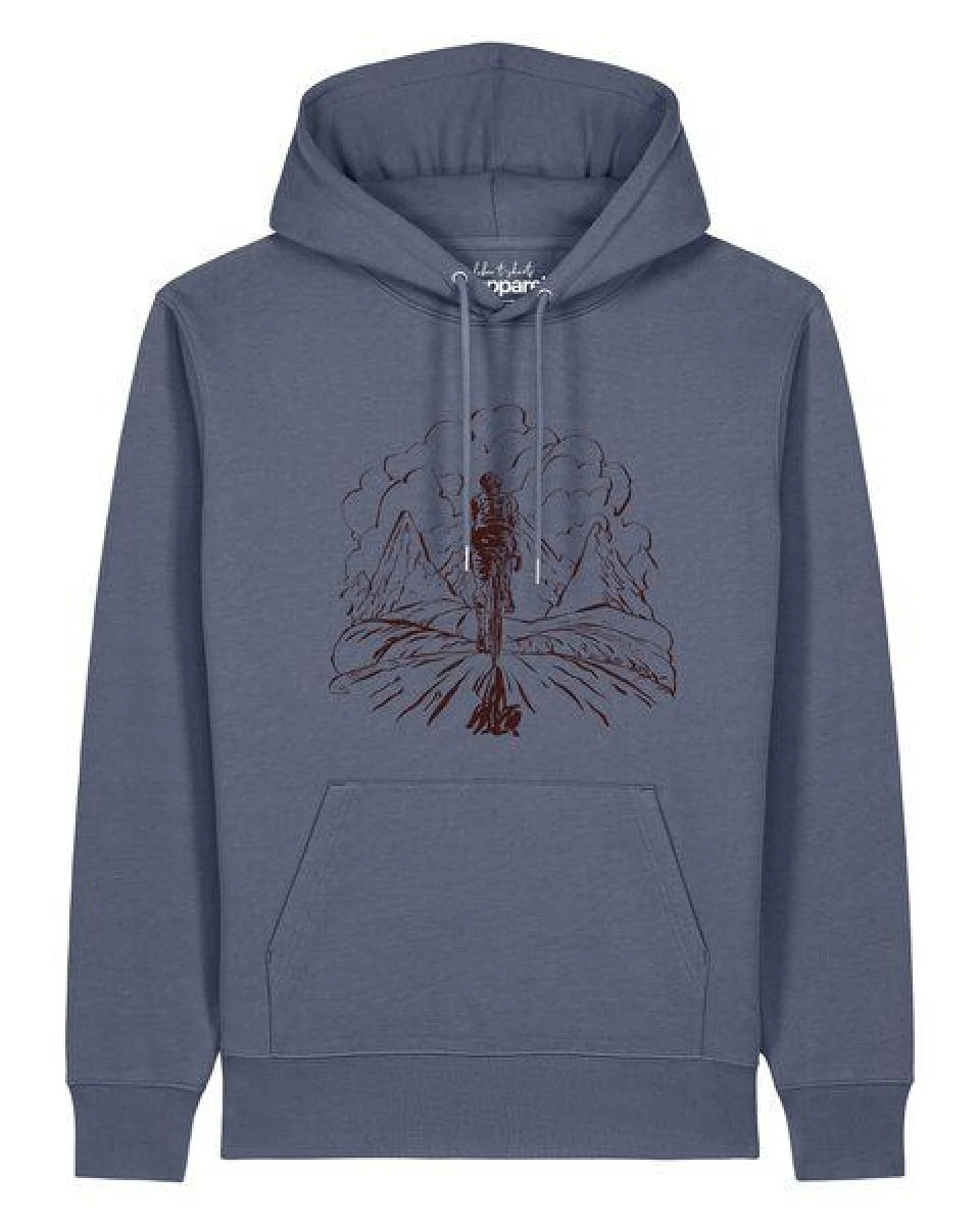 watapparel Hoodie Unisex Berge und Mountainbike – Ansicht 2