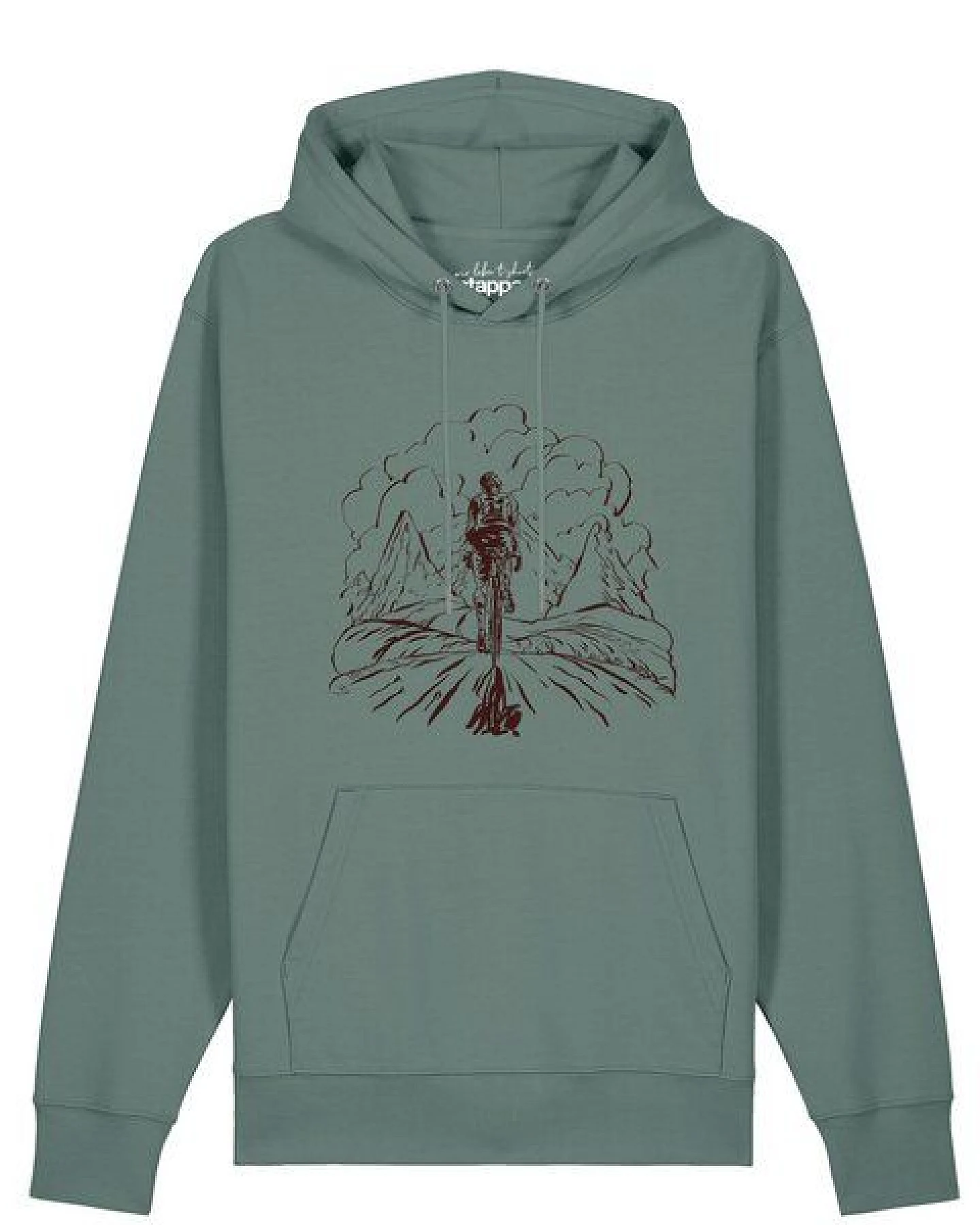 watapparel Hoodie Unisex Berge und Mountainbike – Ansicht 2