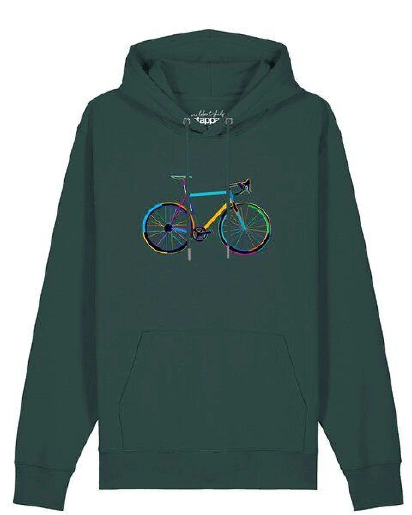 watapparel Hoodie Unisex Fahrrad by night – Ansicht 2