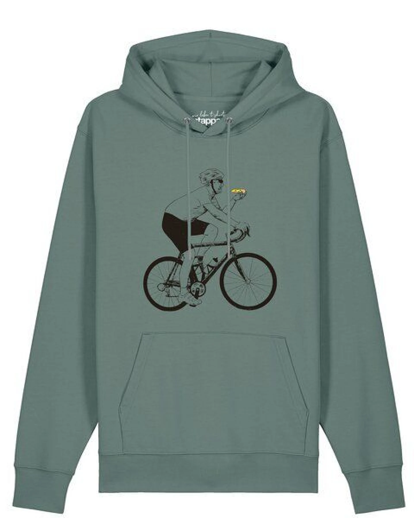 watapparel Hoodie Unisex Fahrrad und Pizza – Ansicht 2