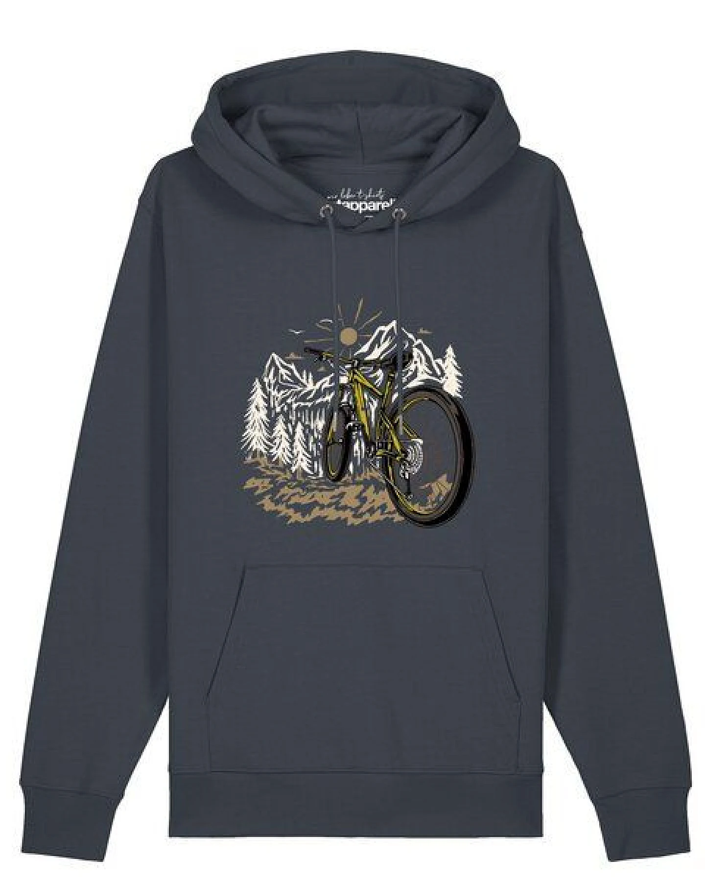watapparel Hoodie Unisex Mountainbike und Berge – Ansicht 2