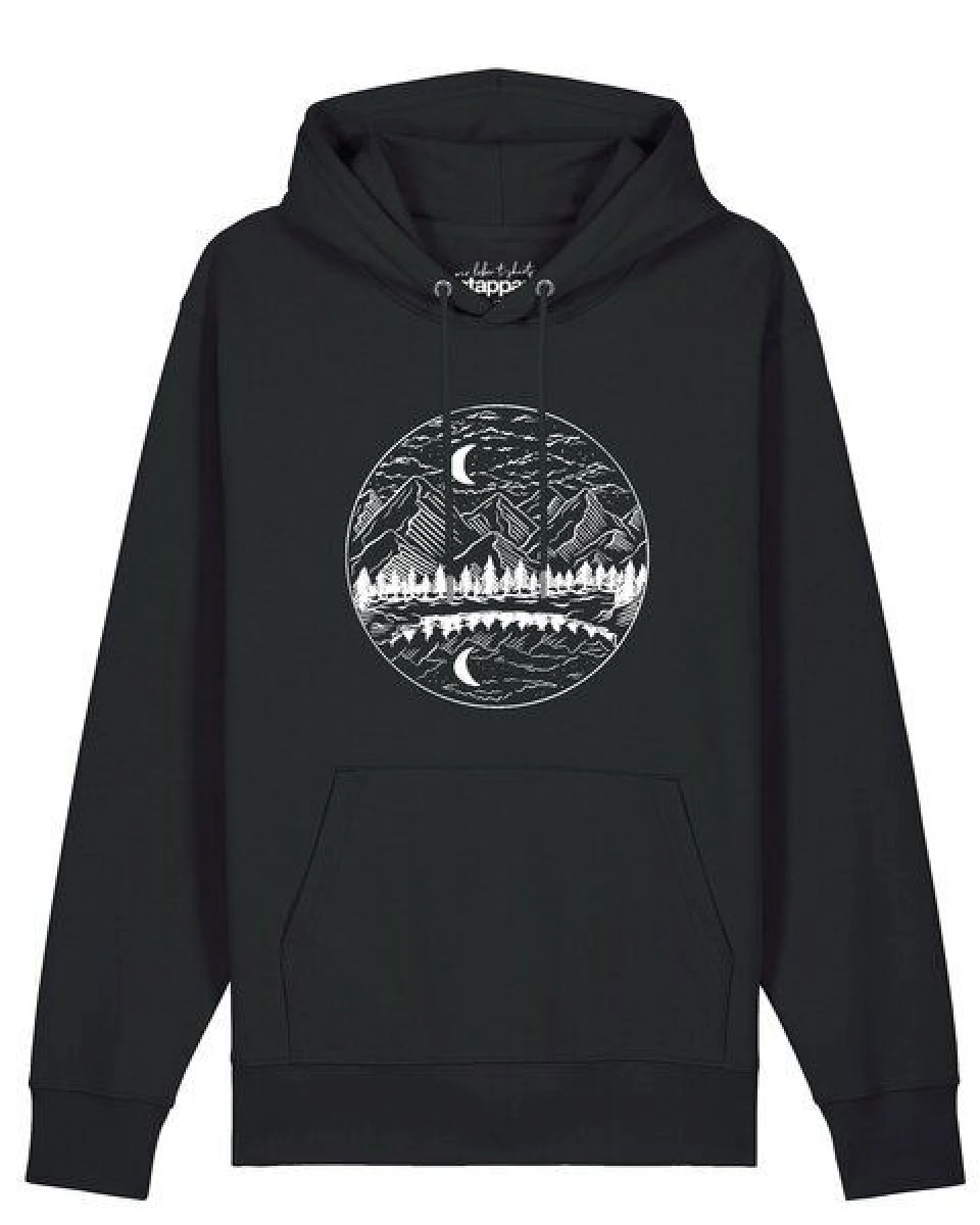 watapparel Hoodie Unisex Mountains by night – Ansicht 2
