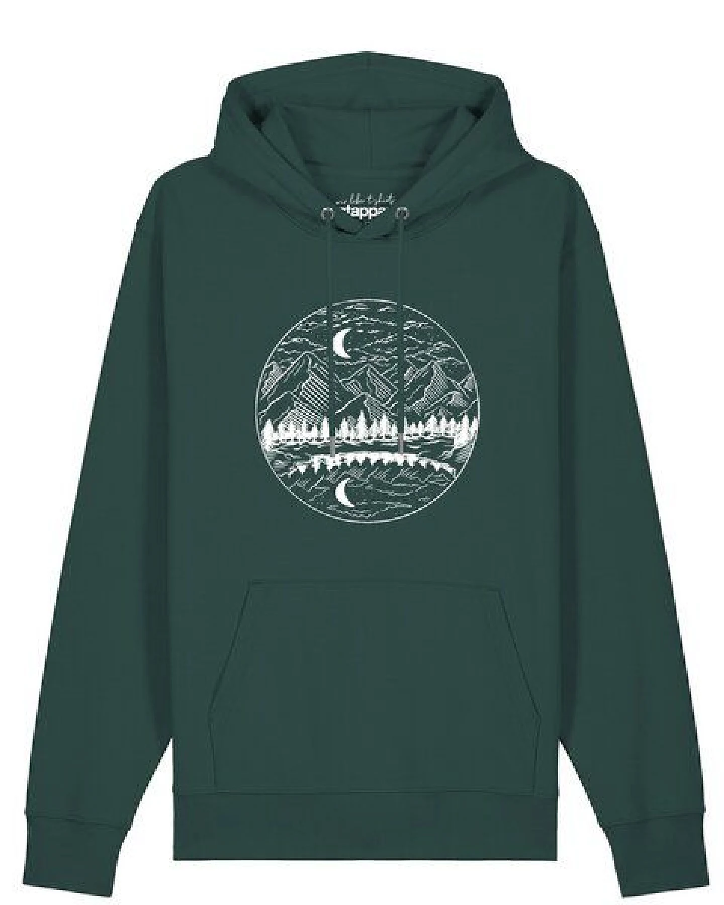 watapparel Hoodie Unisex Mountains by night – Ansicht 2
