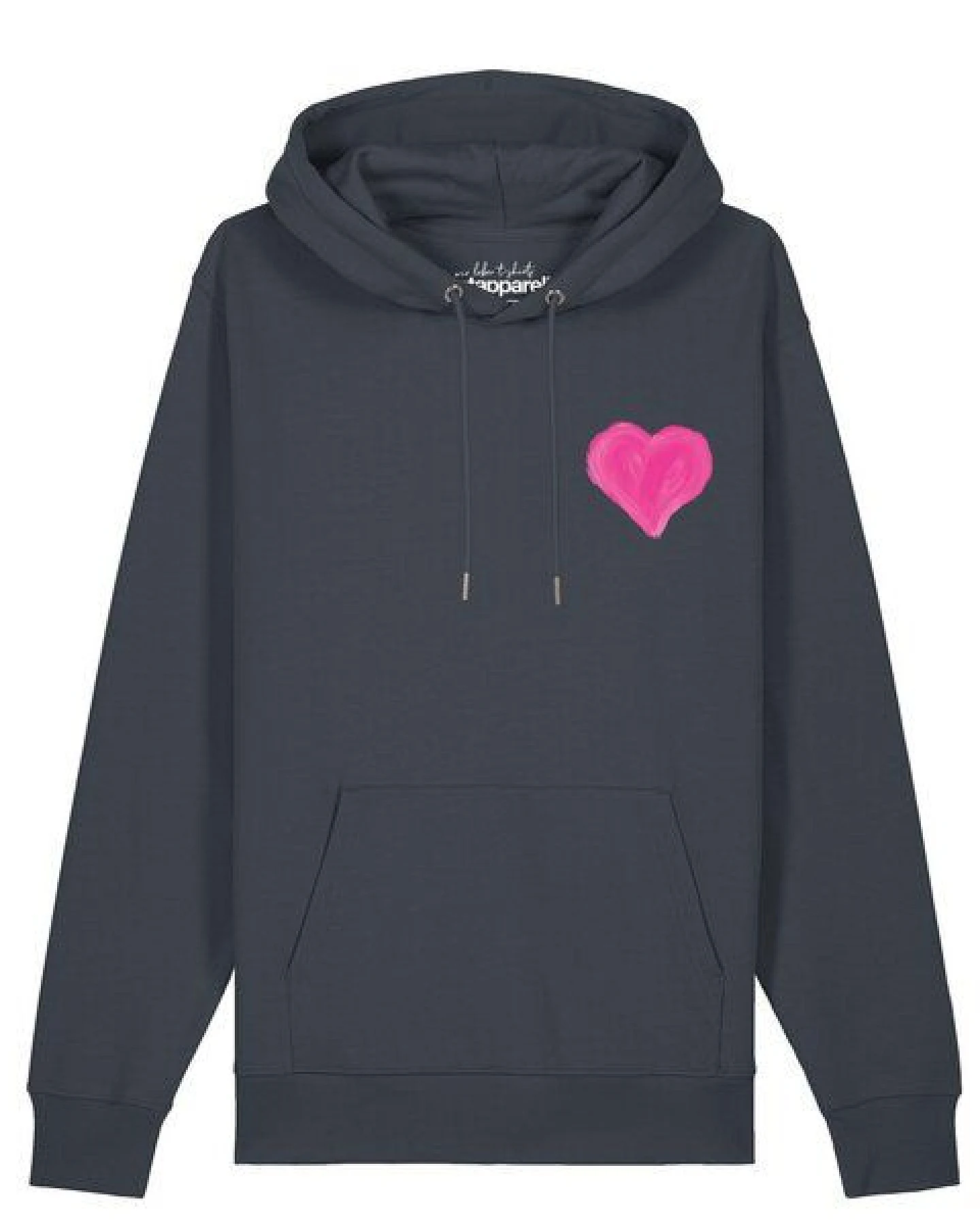 watapparel Hoodie Unisex Pink Heart – Ansicht 2