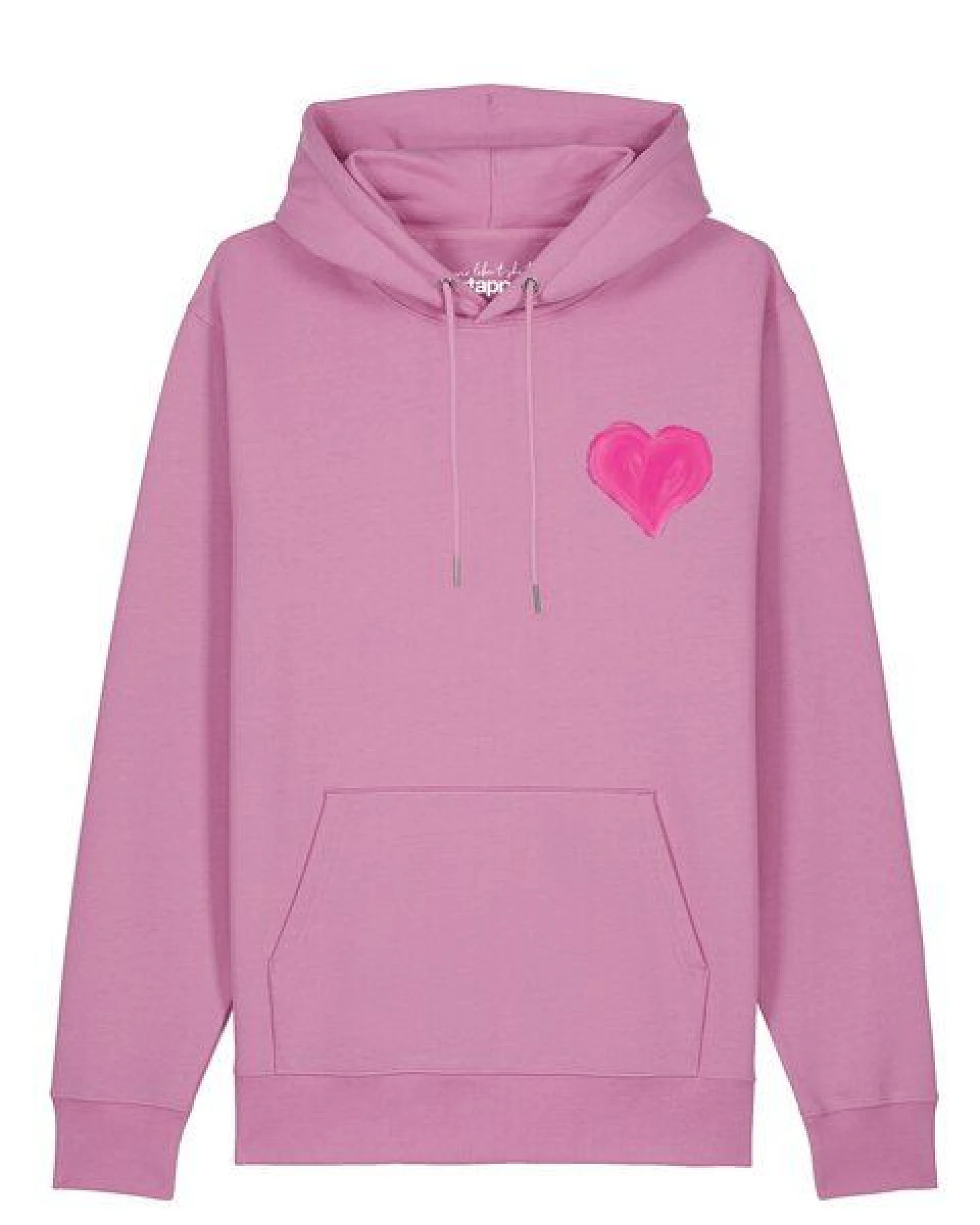 watapparel Hoodie Unisex Pink Heart – Ansicht 2