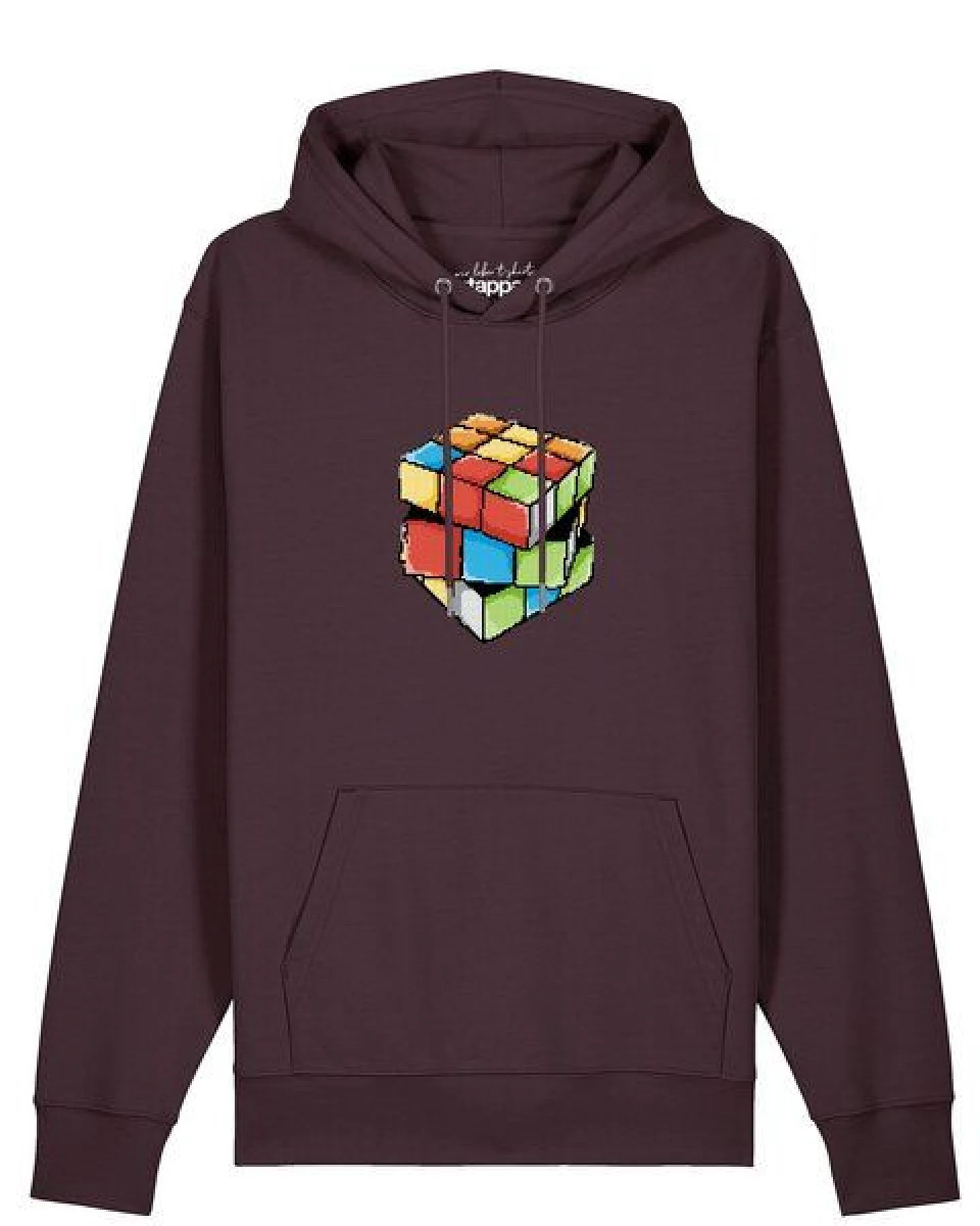 watapparel Hoodie Unisex Pixel Zauberwürfel – Ansicht 2