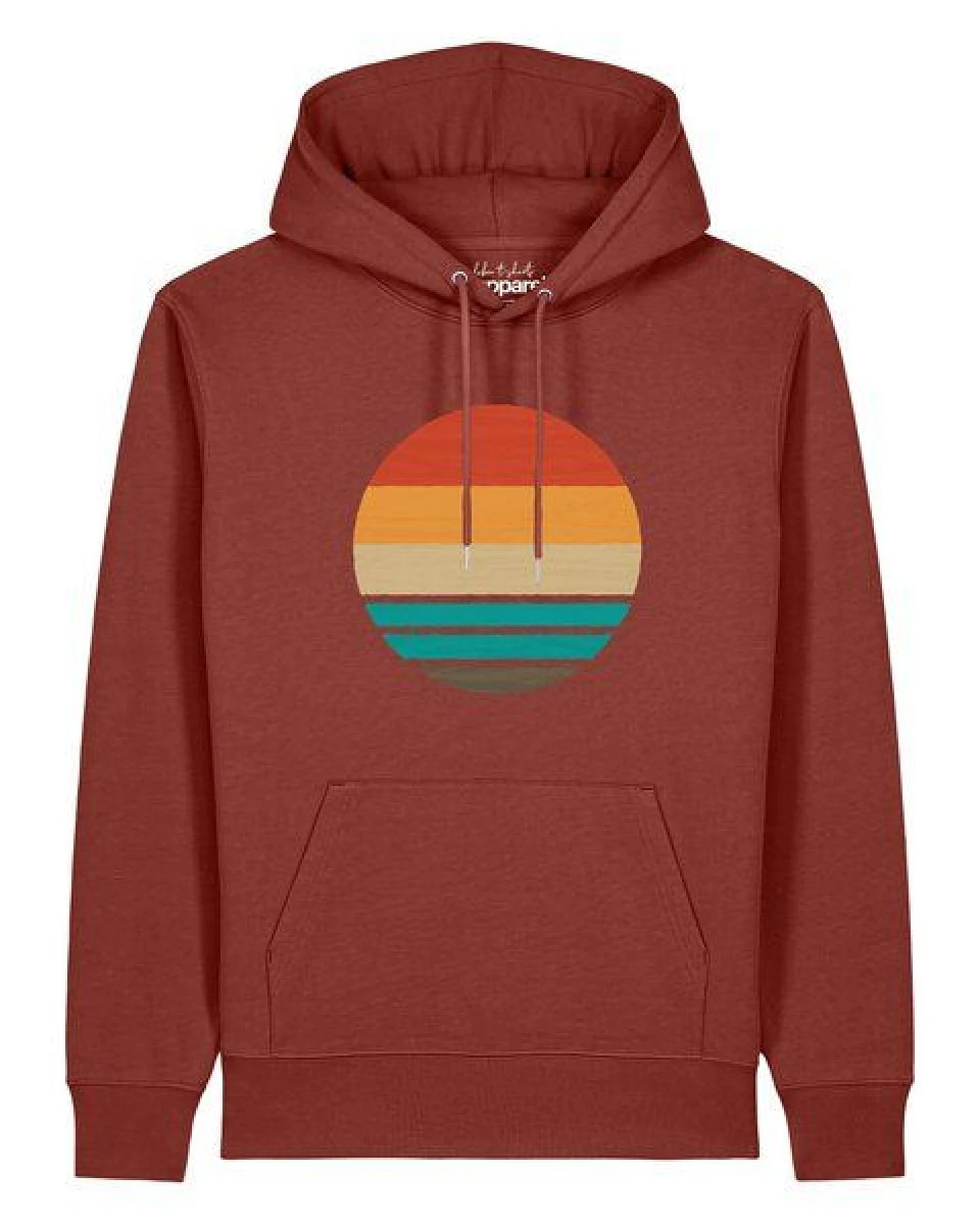 watapparel Hoodie Unisex Retro Sunset Ocean – Ansicht 2
