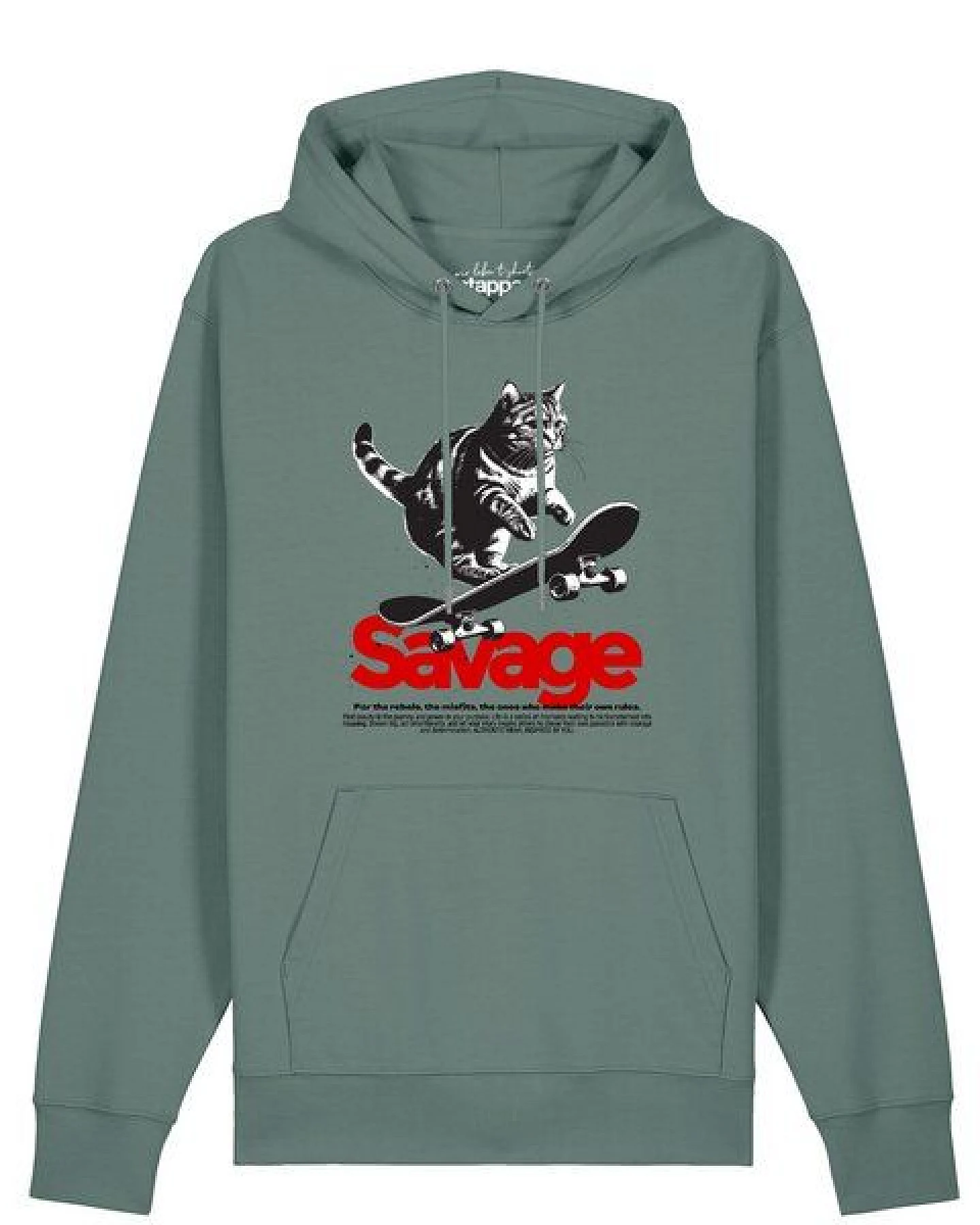 watapparel Hoodie Unisex Savage cat – Ansicht 2