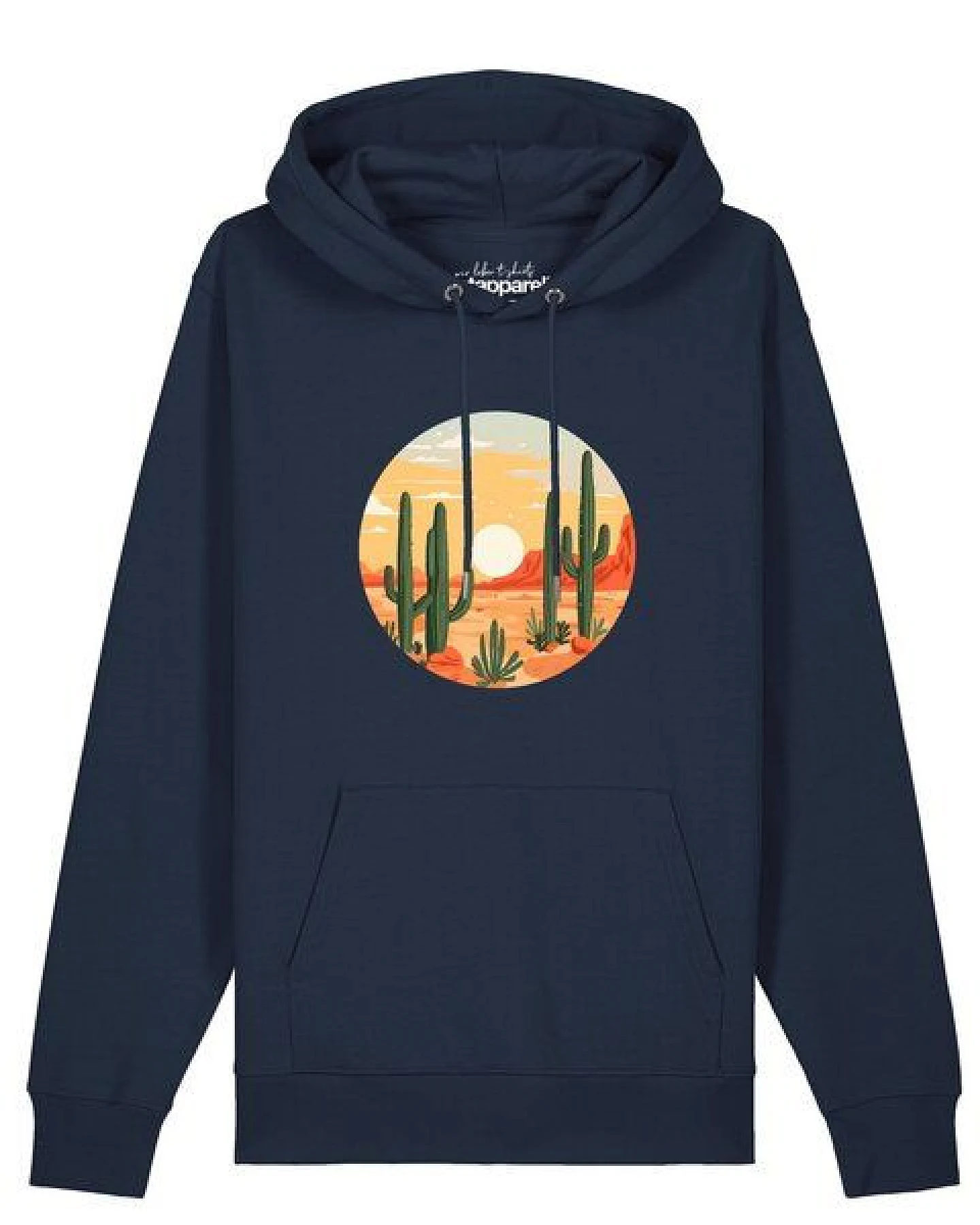 watapparel Hoodie Unisex Sonnenuntergang in der Wüste – Ansicht 2