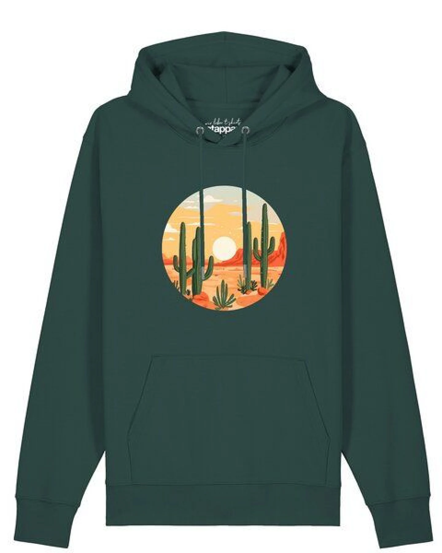 watapparel Hoodie Unisex Sonnenuntergang in der Wüste – Ansicht 2