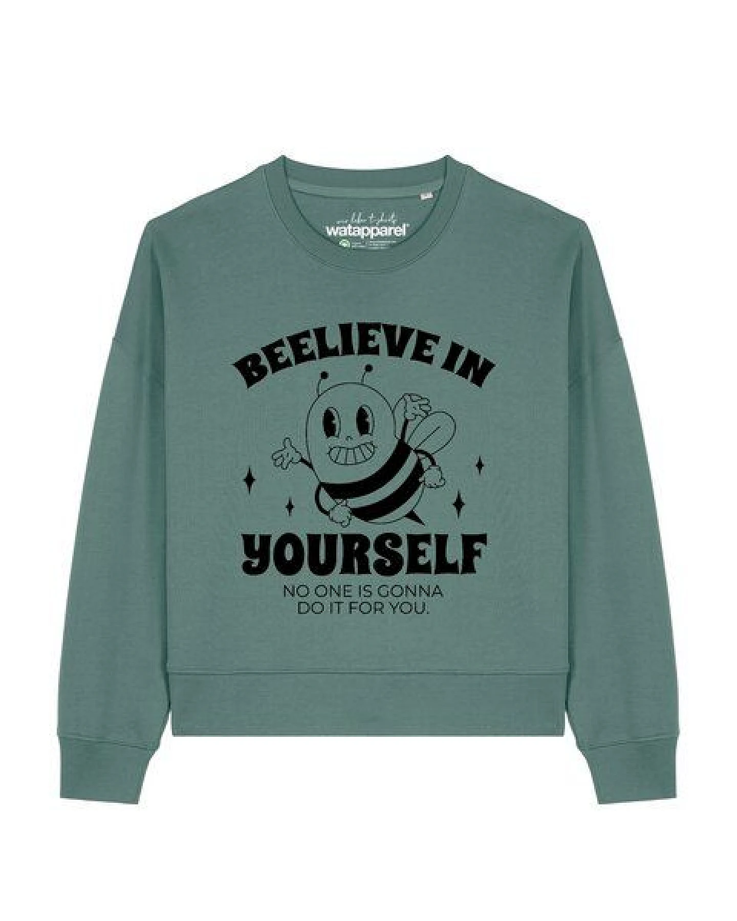 watapparel Sweatshirt Frauen Beelieve in yourself – Ansicht 2