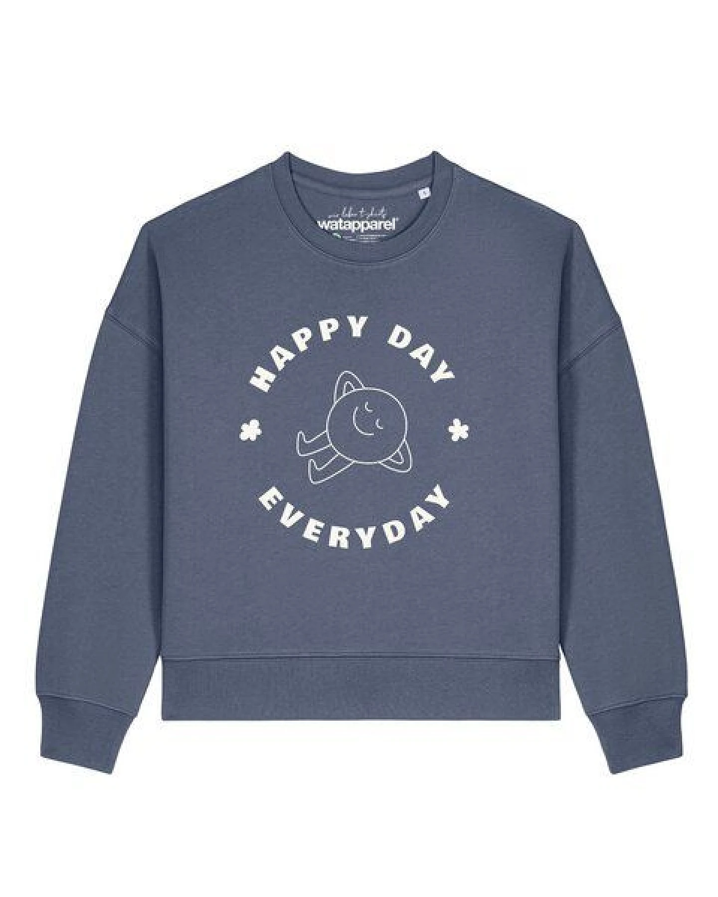 watapparel Sweatshirt Frauen Happy day everyday – Ansicht 2