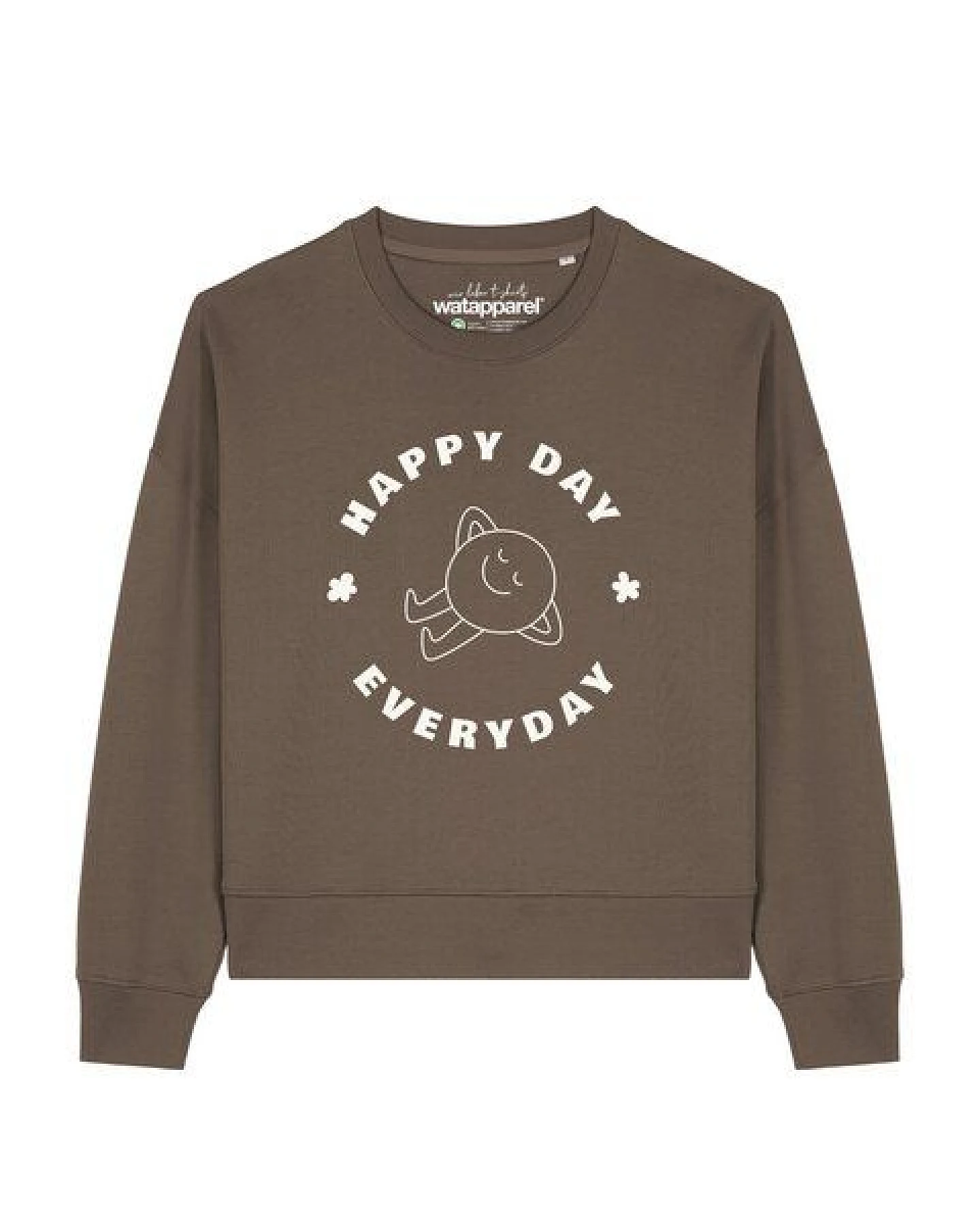 watapparel Sweatshirt Frauen Happy day everyday – Ansicht 2