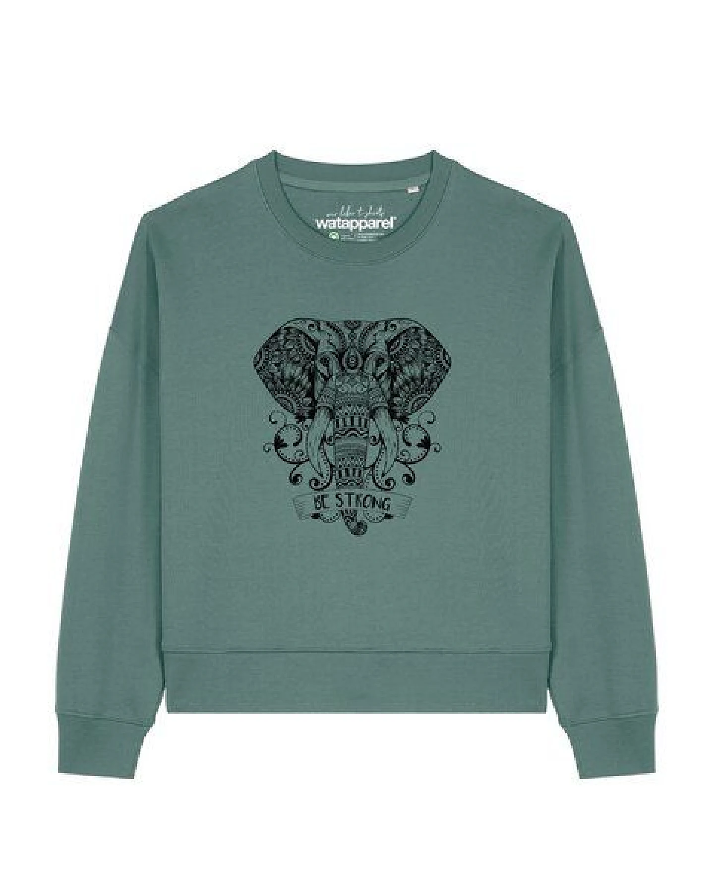 watapparel Sweatshirt Frauen Mandala Elephant – Ansicht 2