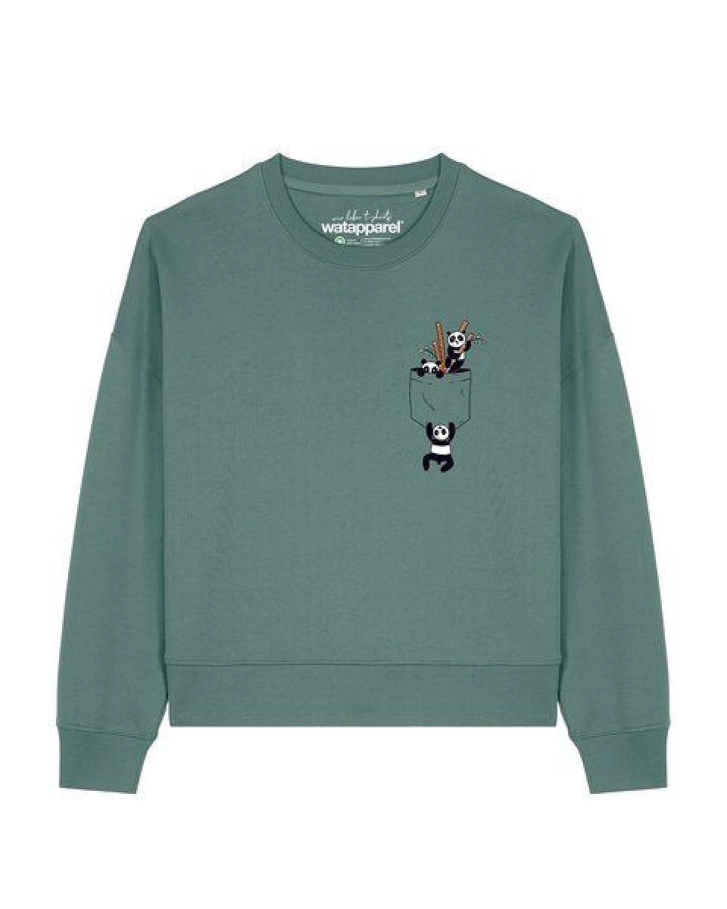 watapparel Sweatshirt Frauen Pocket Pandas – Ansicht 2