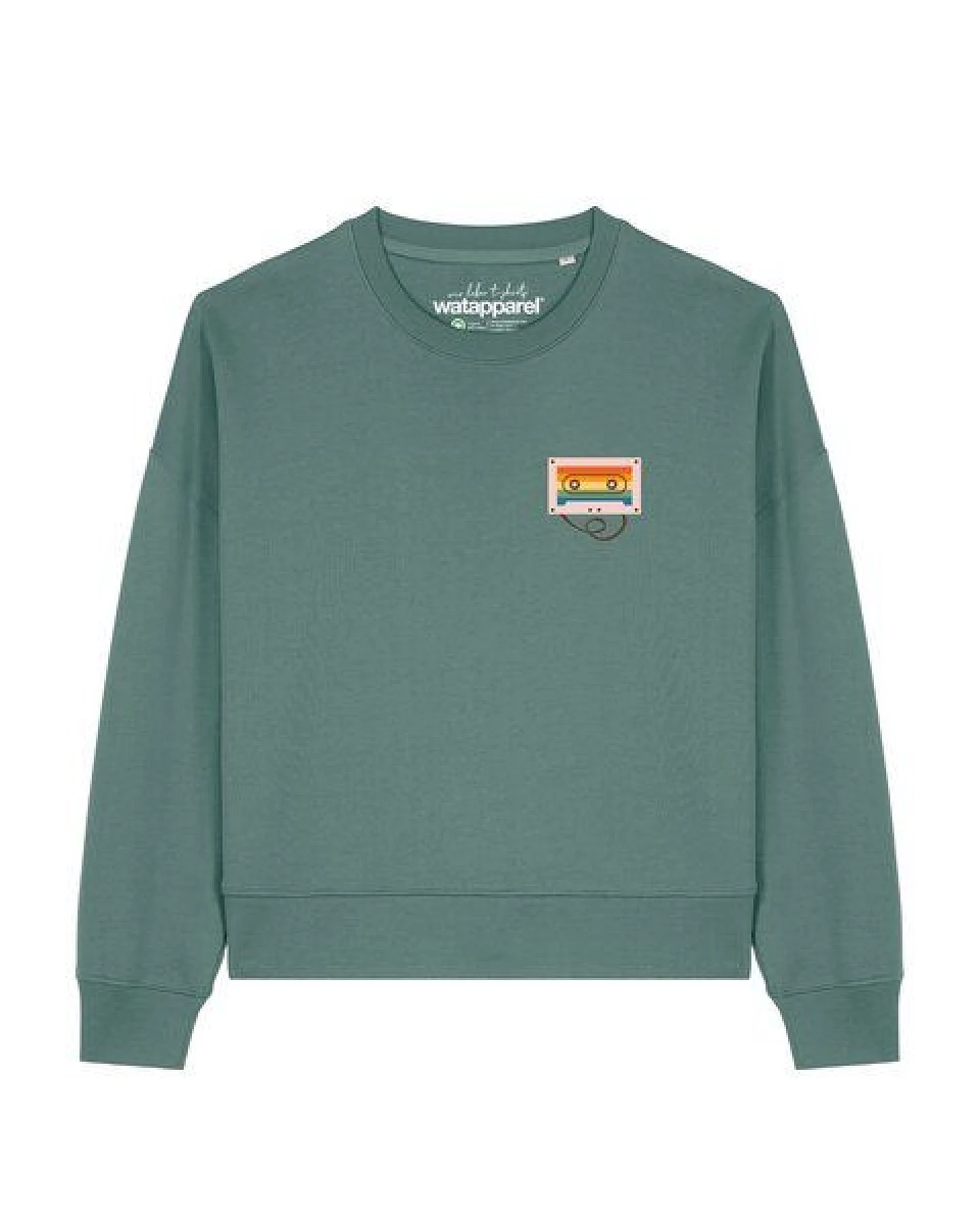 watapparel Sweatshirt Frauen Rainbow Cassette – Ansicht 2