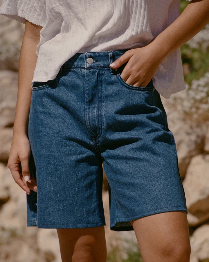 Nénés Damen vegan Kurze Hose Adele Blau
