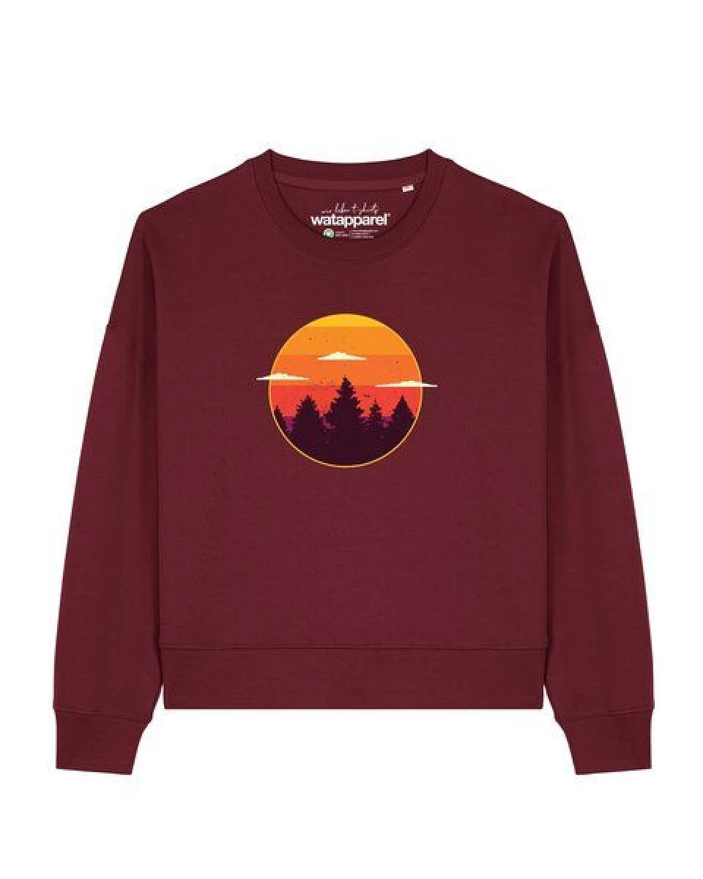 watapparel Sweatshirt Frauen Sunset forest – Ansicht 2