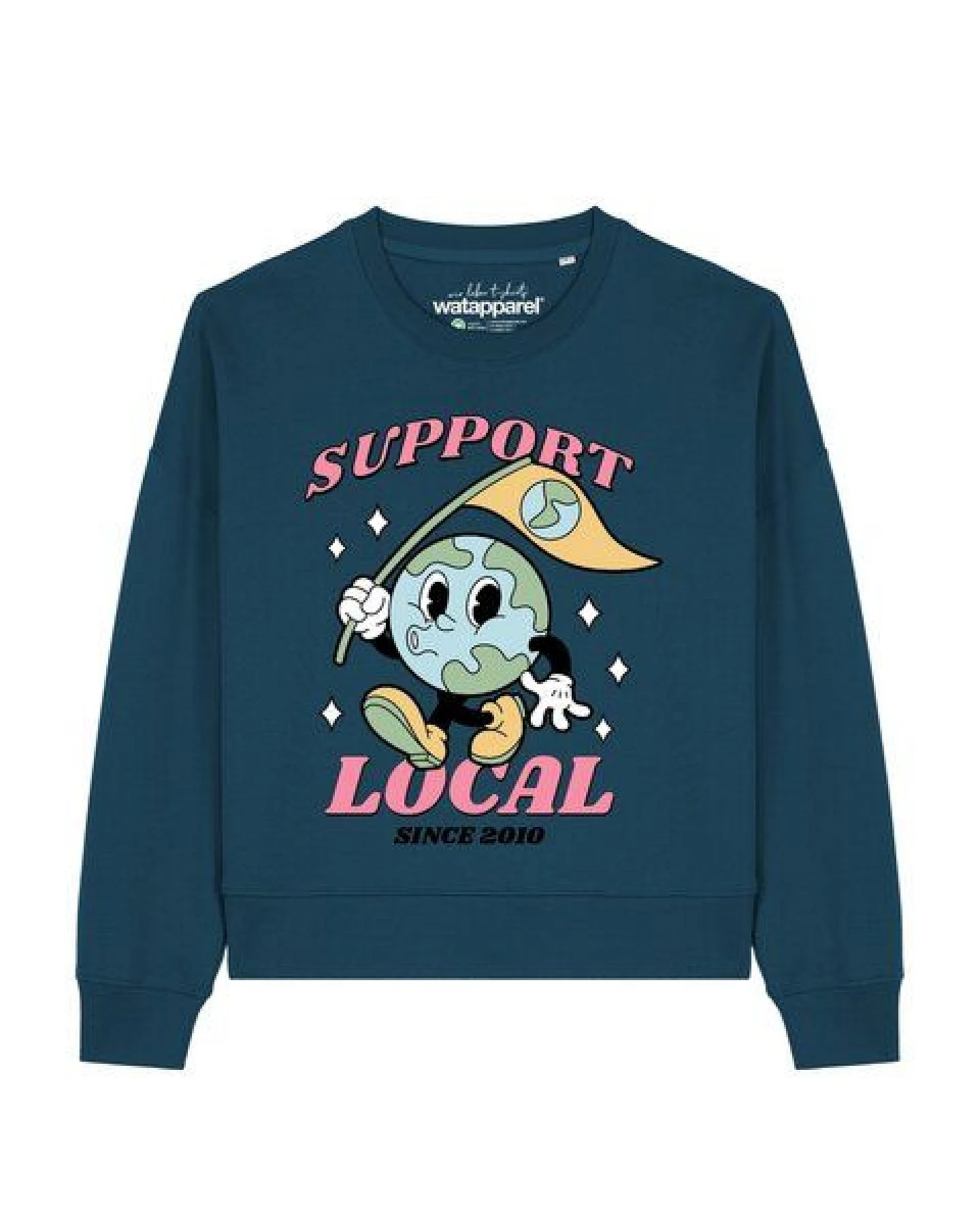 watapparel Sweatshirt Frauen Support Local – Ansicht 2