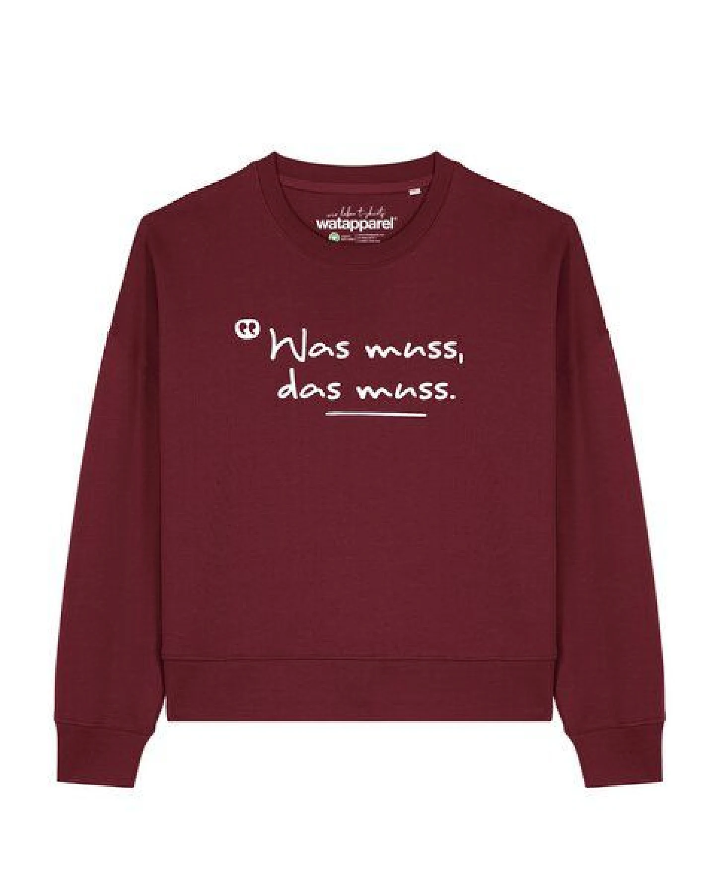 watapparel Sweatshirt Frauen Was muss das muss – Ansicht 2