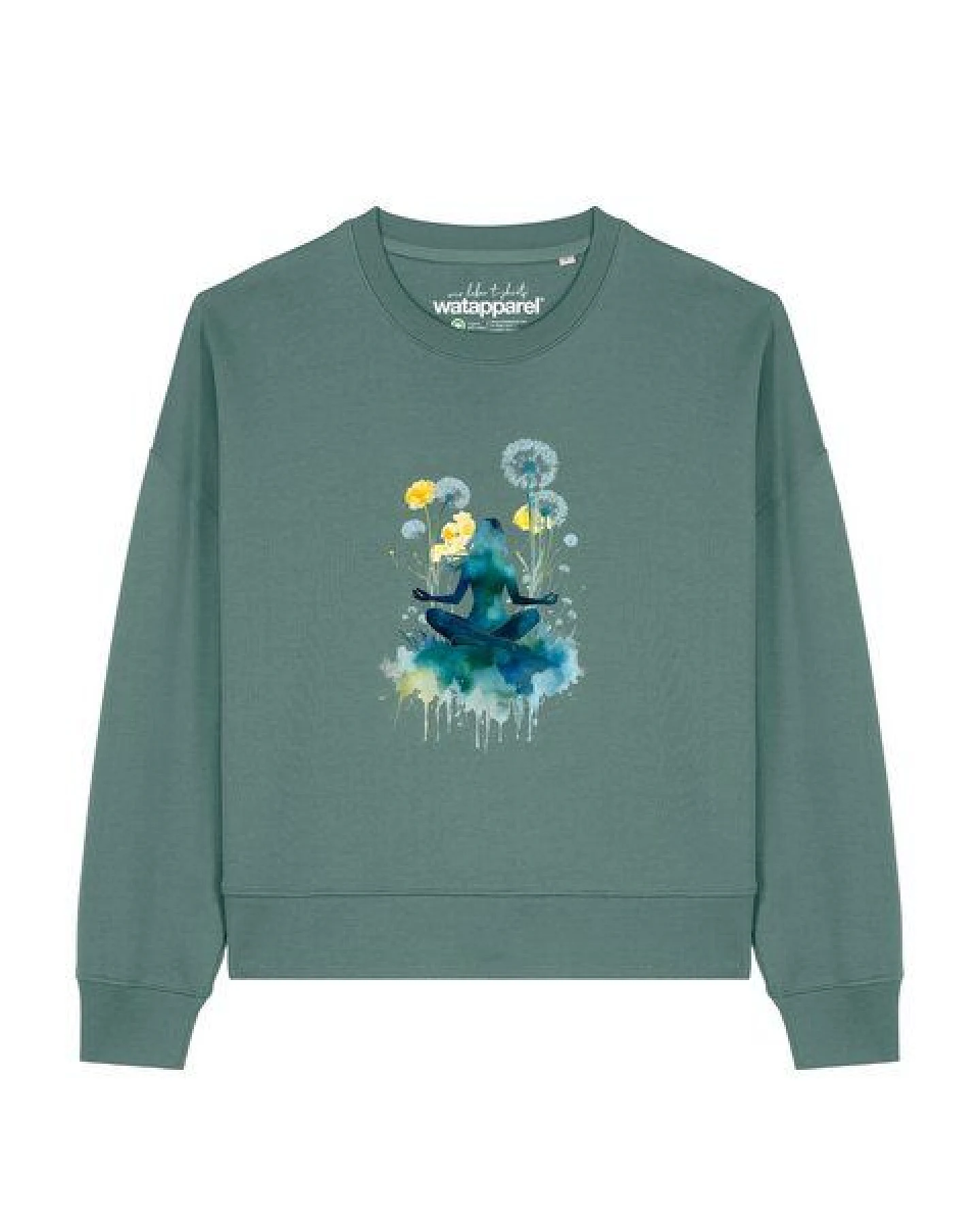 watapparel Sweatshirt Frauen Yoga & Meditation – Ansicht 2