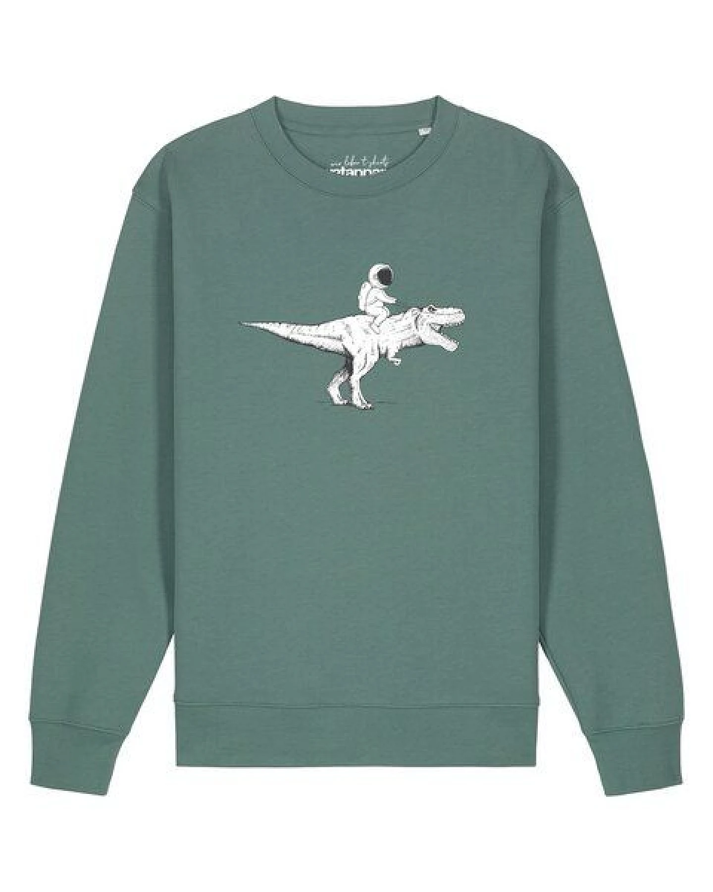 watapparel Sweatshirt Unisex Astronaut on T-Rex – Ansicht 2