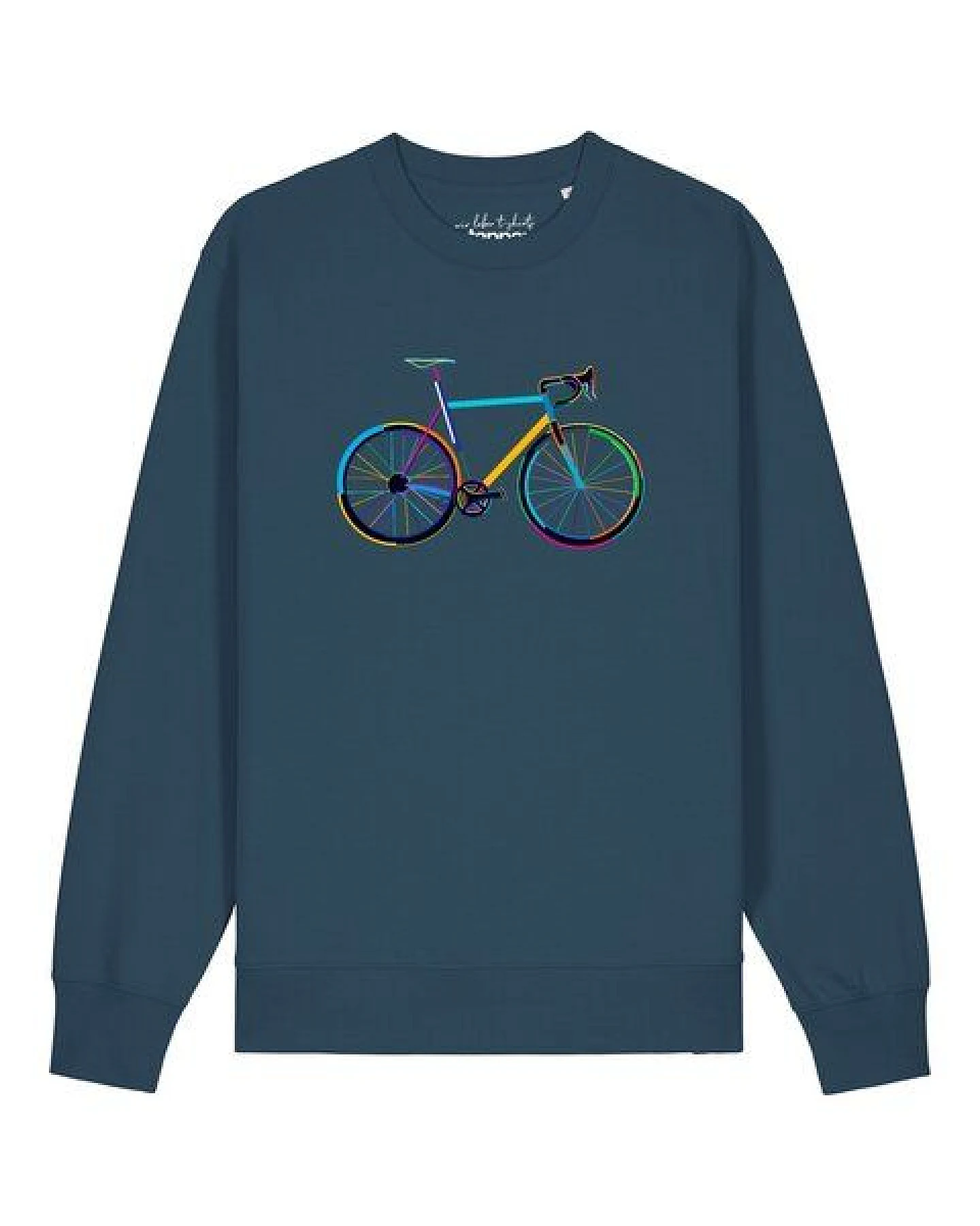 watapparel Sweatshirt Unisex Fahrrad by night – Ansicht 2