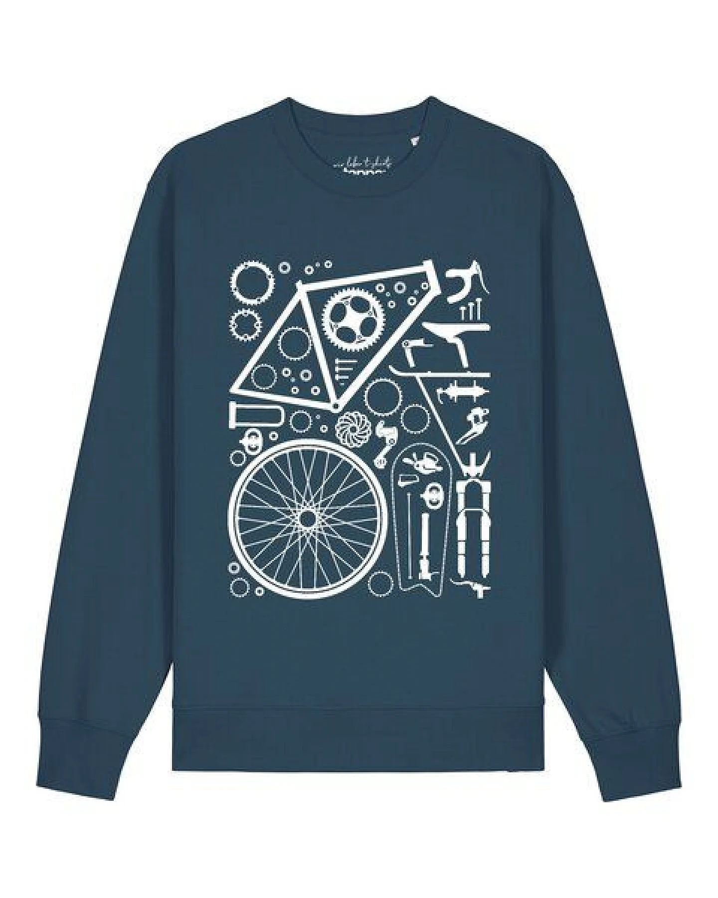 watapparel Sweatshirt Unisex Fahrradteile – Ansicht 2