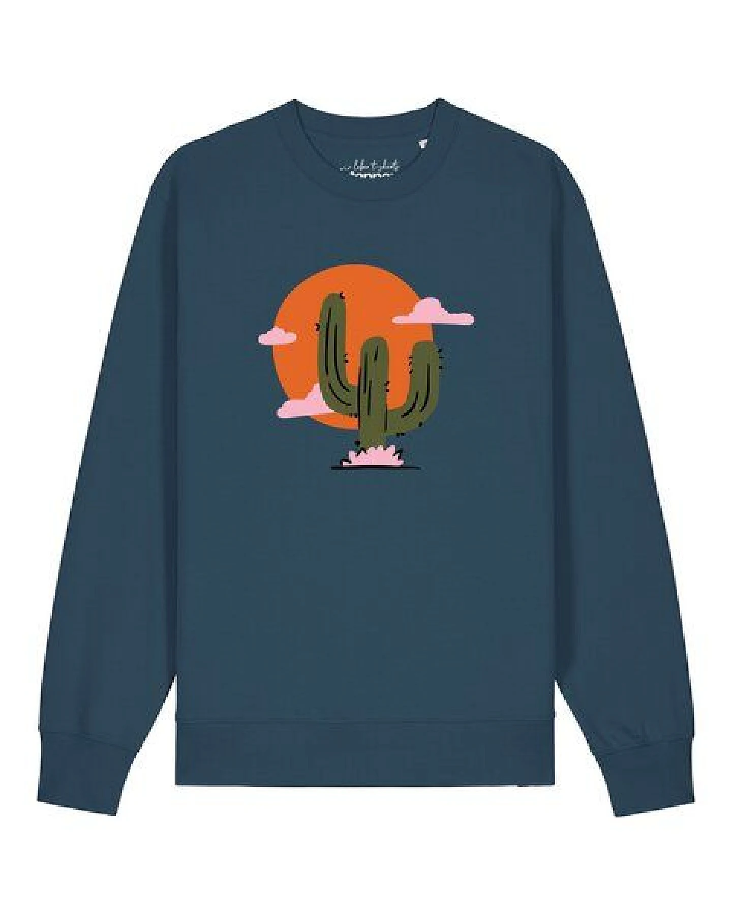 watapparel Sweatshirt Unisex Kaktus im Sonnenuntergang – Ansicht 2