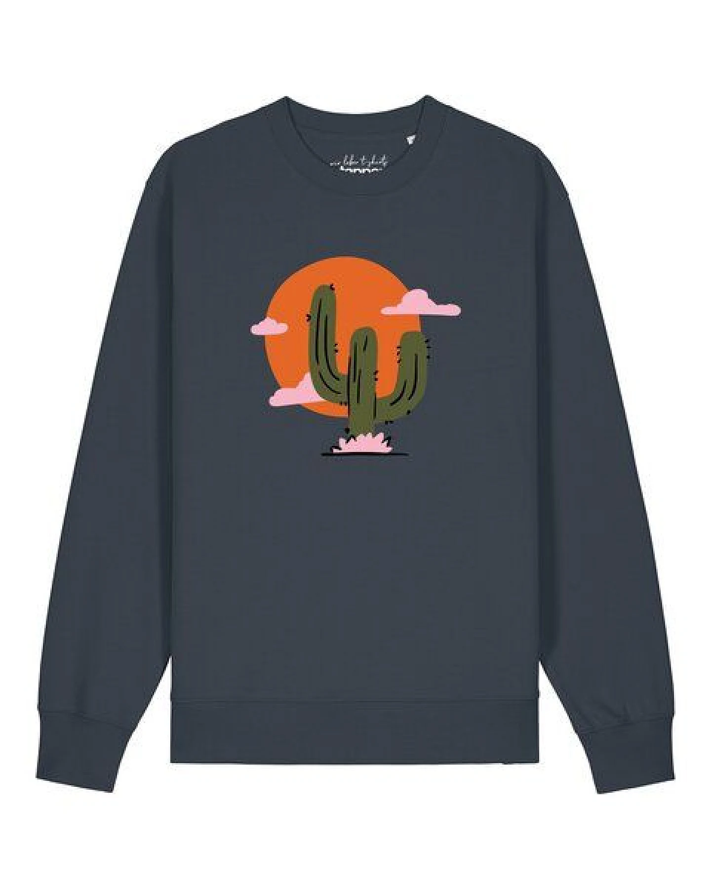 watapparel Sweatshirt Unisex Kaktus im Sonnenuntergang – Ansicht 2