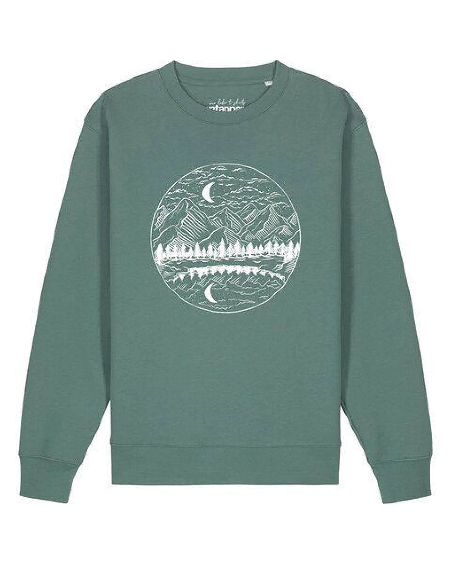 watapparel Sweatshirt Unisex Mountains by night – Ansicht 2