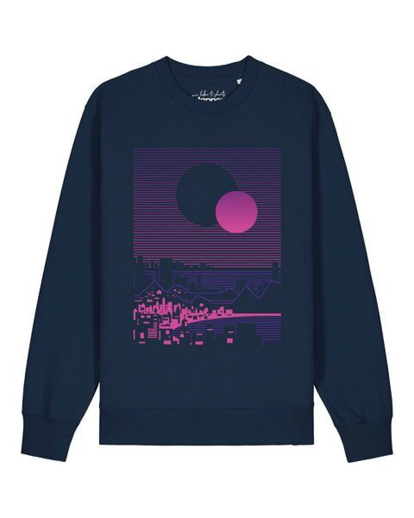 watapparel Sweatshirt Unisex Sun and Moon Skyline – Ansicht 2