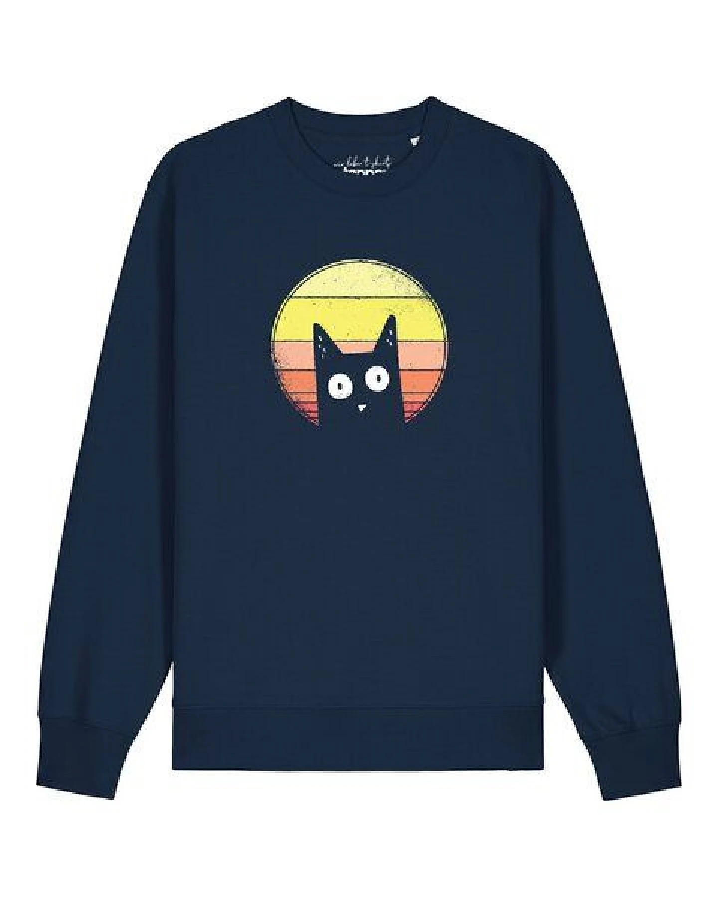 watapparel Sweatshirt Unisex Sunset Cat – Ansicht 2