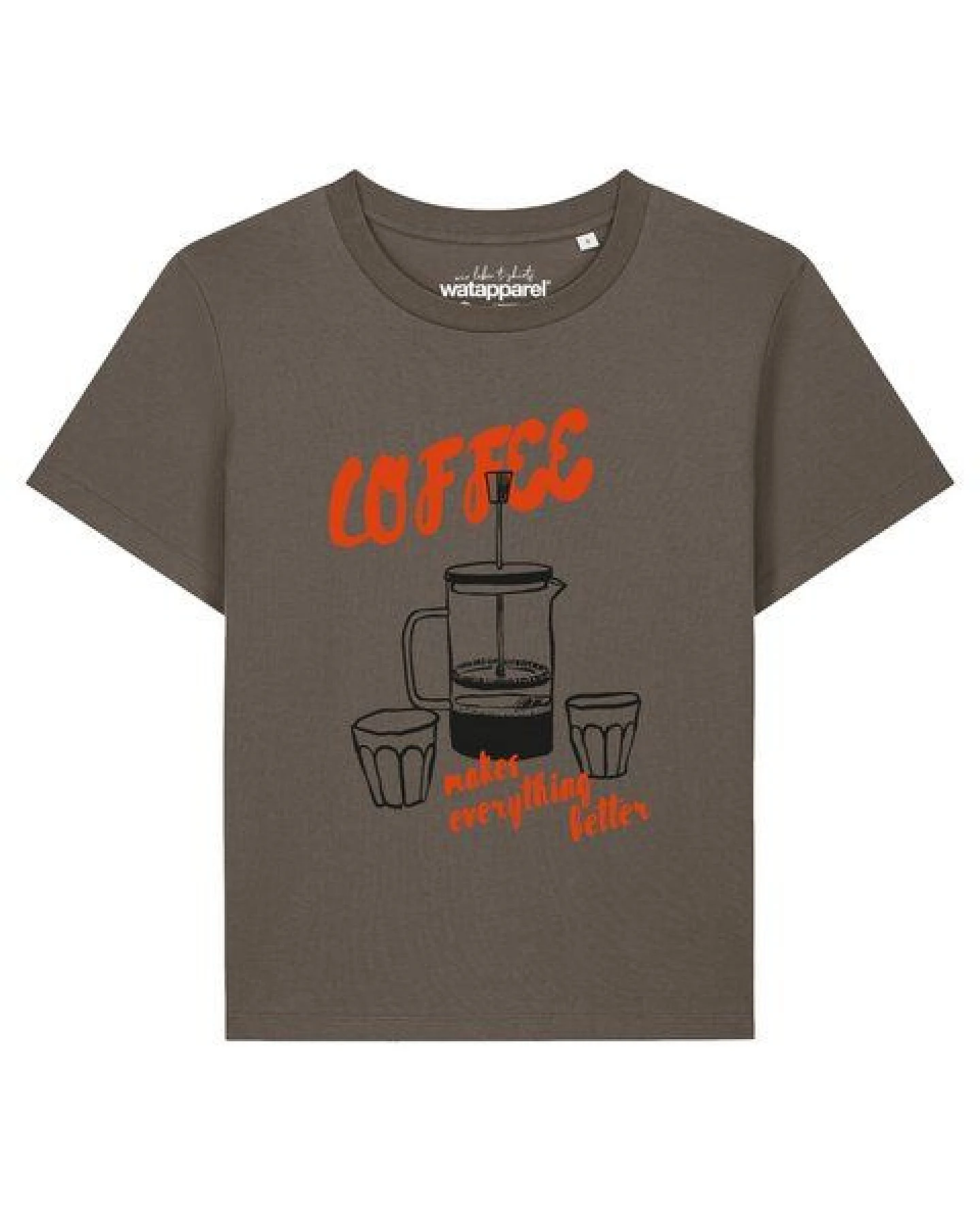 watapparel T-Shirt Frauen Coffee makes everything better – Ansicht 2
