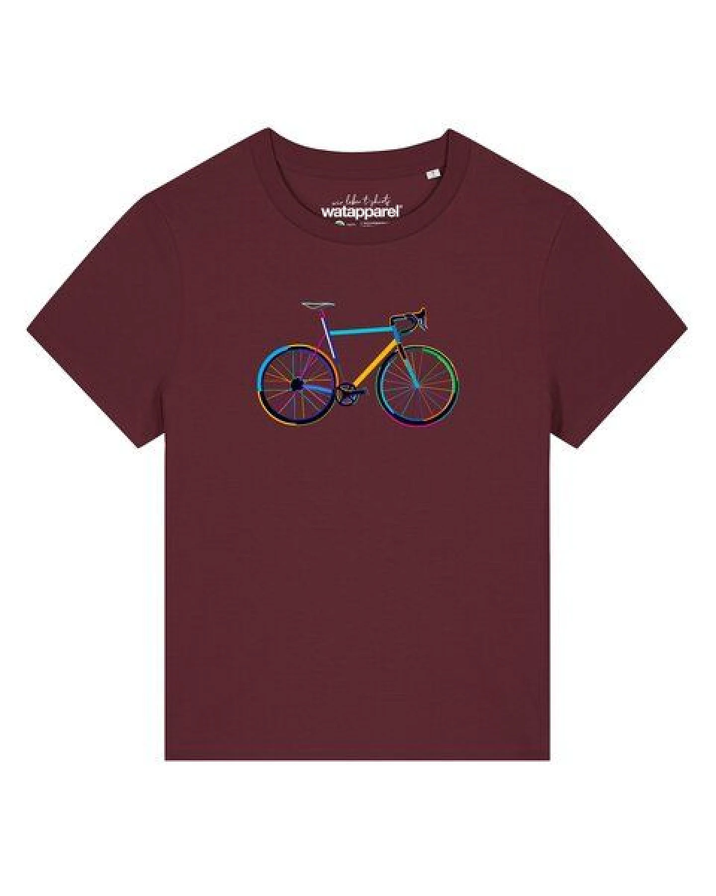 watapparel T-Shirt Frauen Fahrrad by night – Ansicht 2