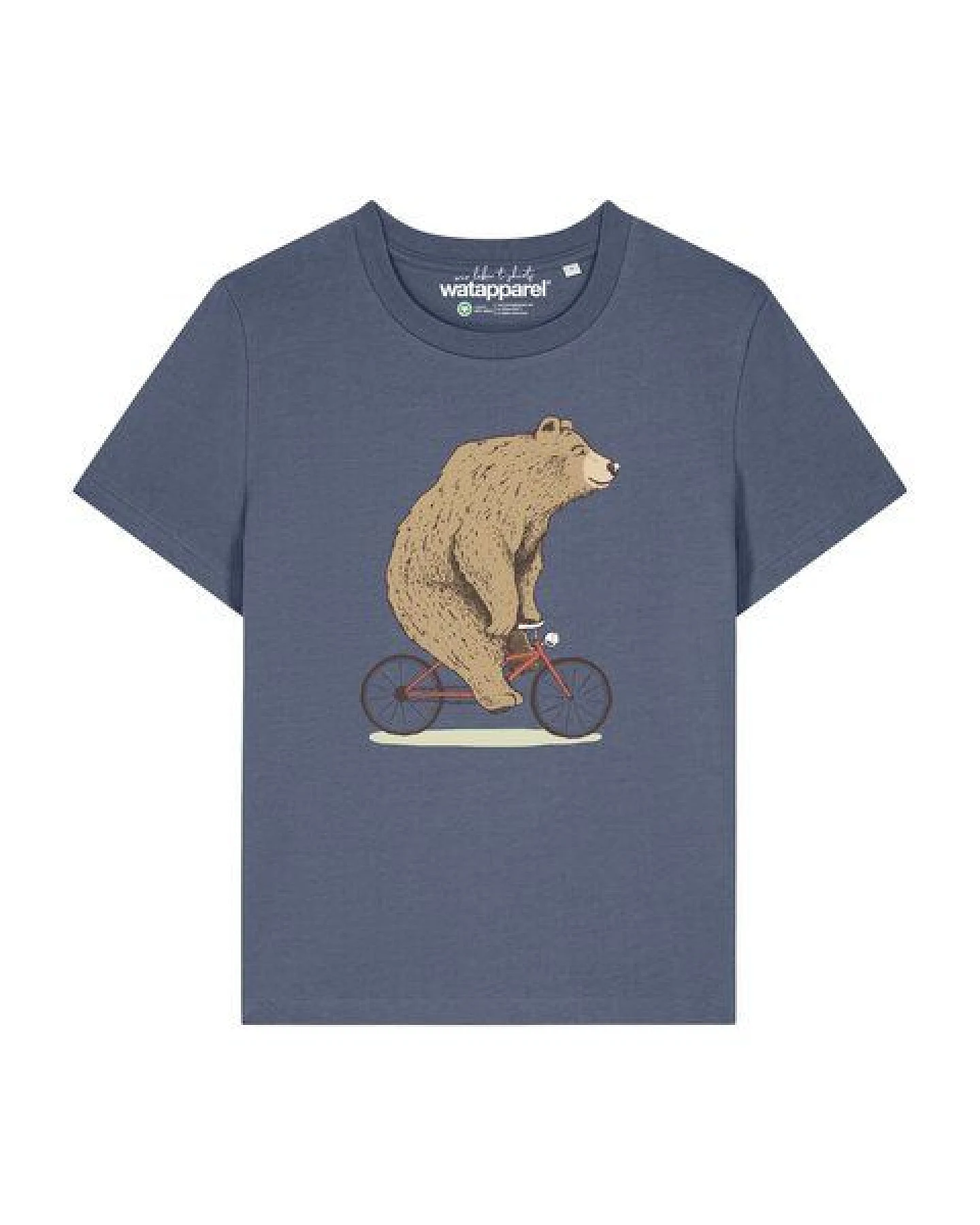 watapparel T-Shirt Frauen Fahrradbär – Ansicht 2