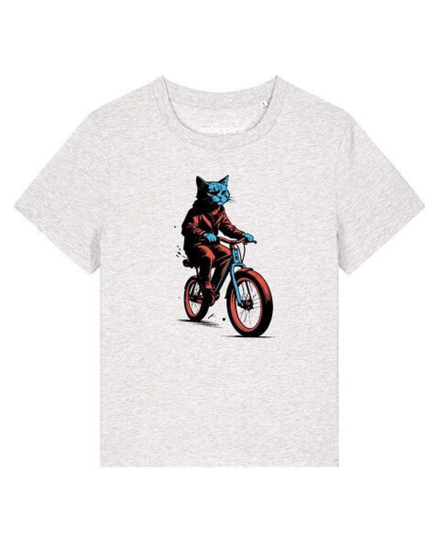 watapparel T-Shirt Frauen Katze auf Fahrrad – Ansicht 2