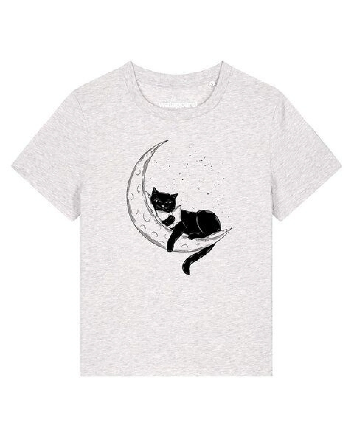 watapparel T-Shirt Frauen Katze auf dem Mond – Ansicht 2