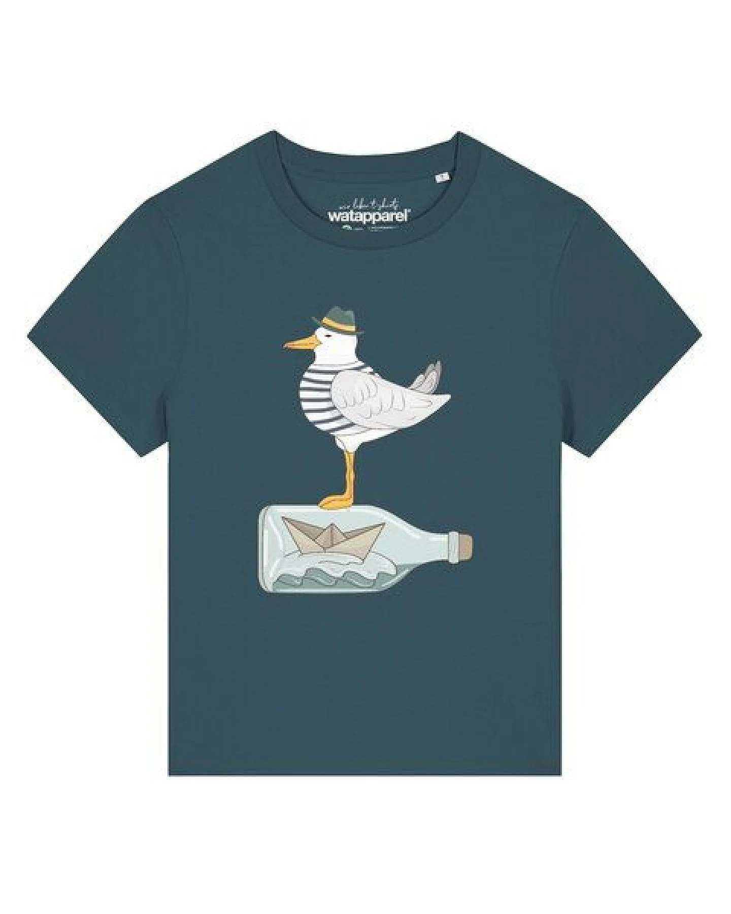 watapparel T-Shirt Frauen Möwe mit Hut – Ansicht 2