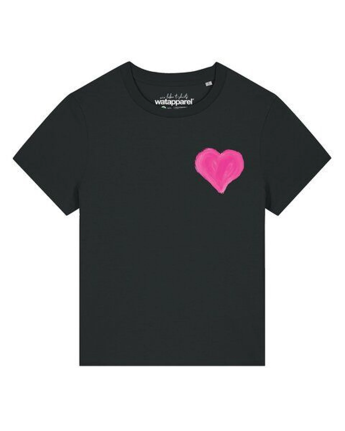 watapparel T-Shirt Frauen Pink Heart – Ansicht 2