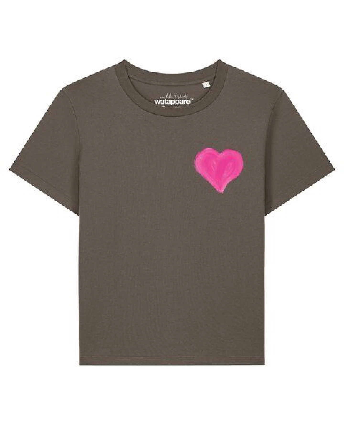 watapparel T-Shirt Frauen Pink Heart – Ansicht 2