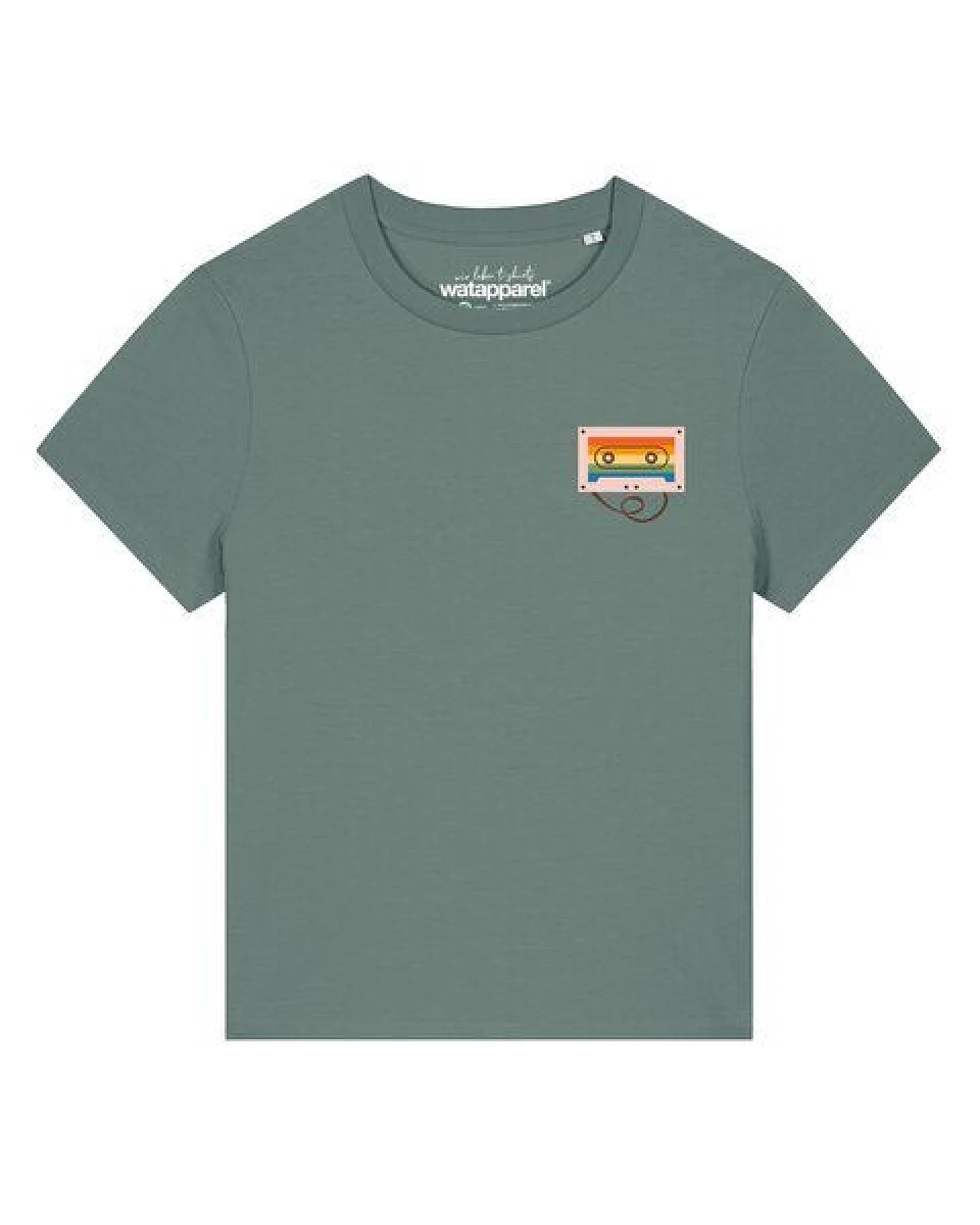 watapparel T-Shirt Frauen Rainbow Cassette – Ansicht 2