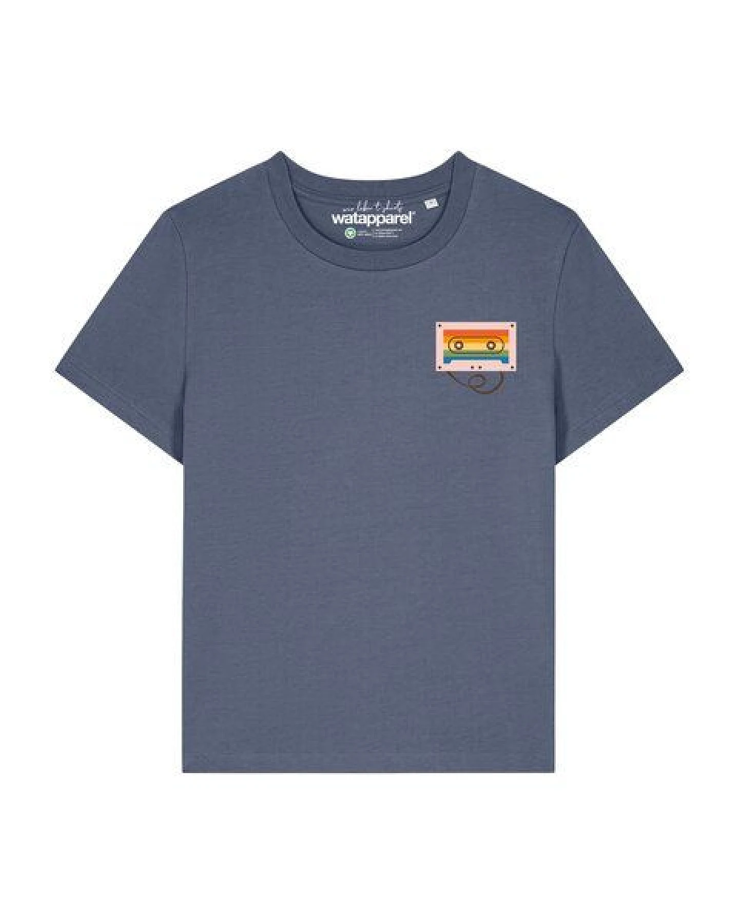 watapparel T-Shirt Frauen Rainbow Cassette – Ansicht 2