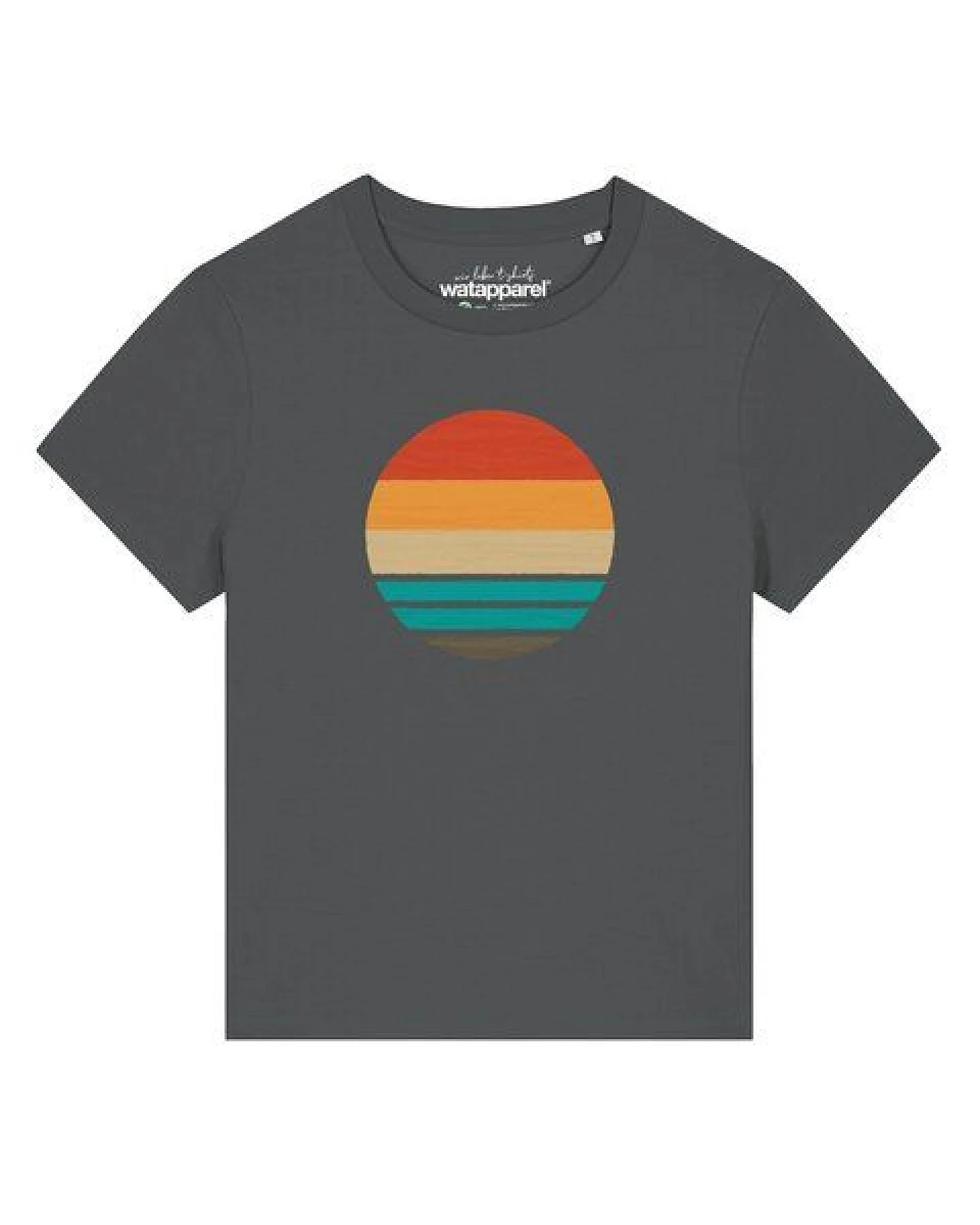 watapparel T-Shirt Frauen Retro Sunset Ocean – Ansicht 2