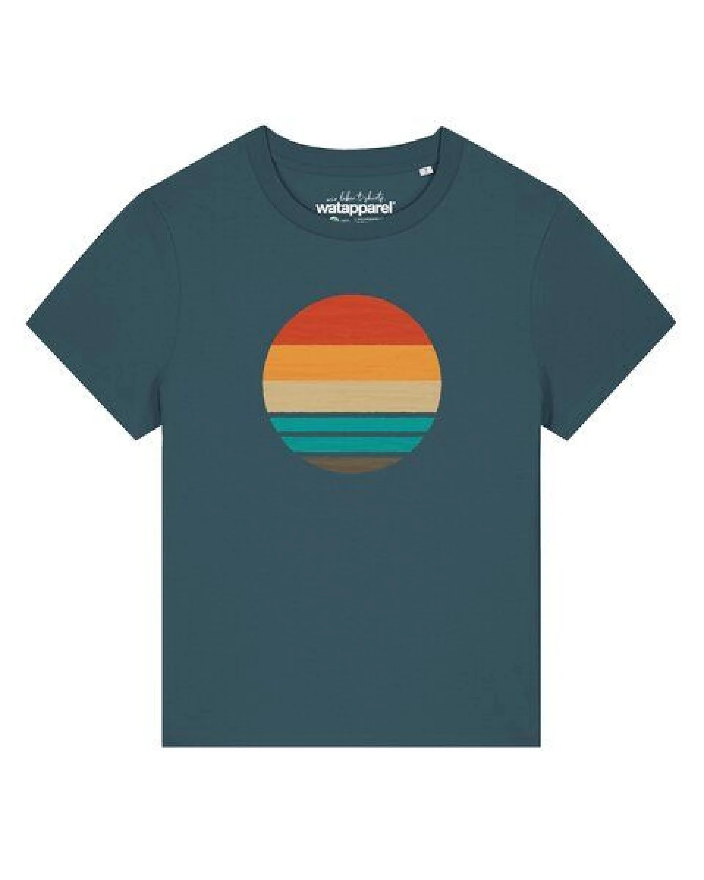 watapparel T-Shirt Frauen Retro Sunset Ocean – Ansicht 2